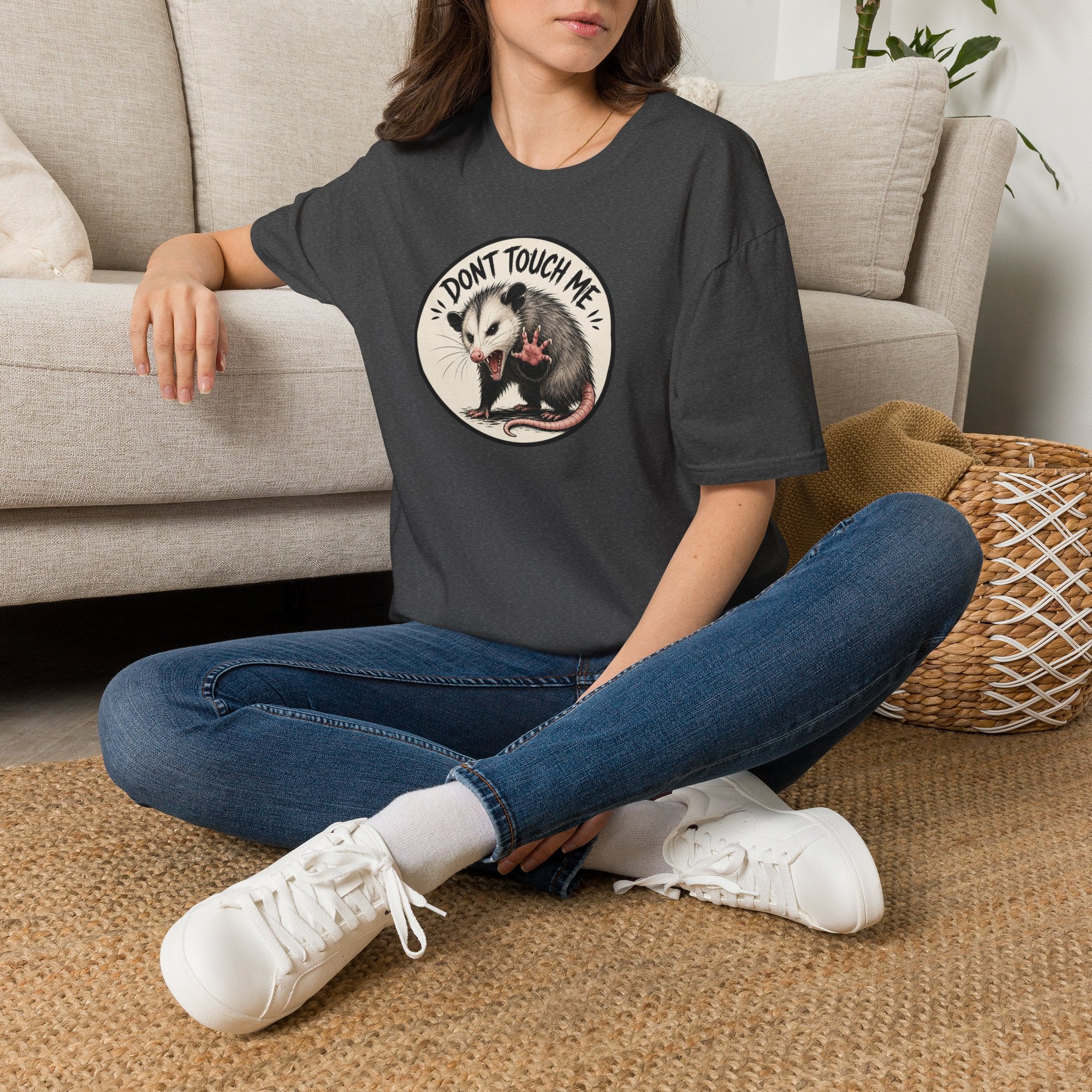 Don’t Touch Me Opossum T-Shirt | Cute Sass, Vintage Circle Design