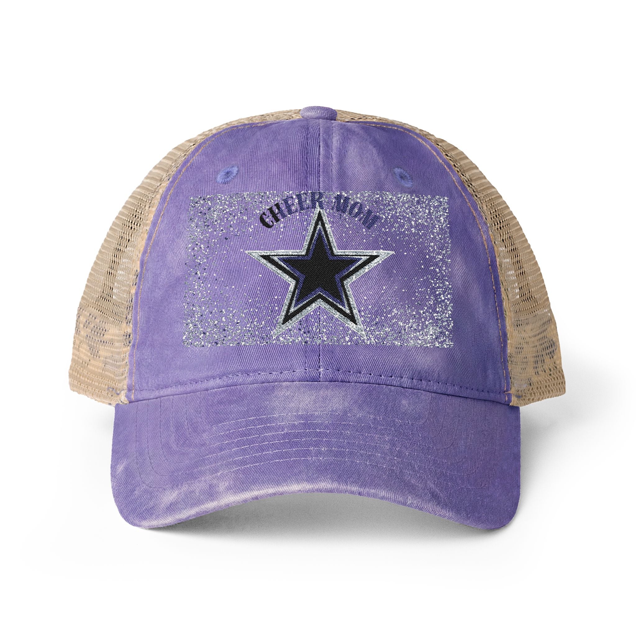 Cheer Mom Women's Washed Mesh-Back Cap