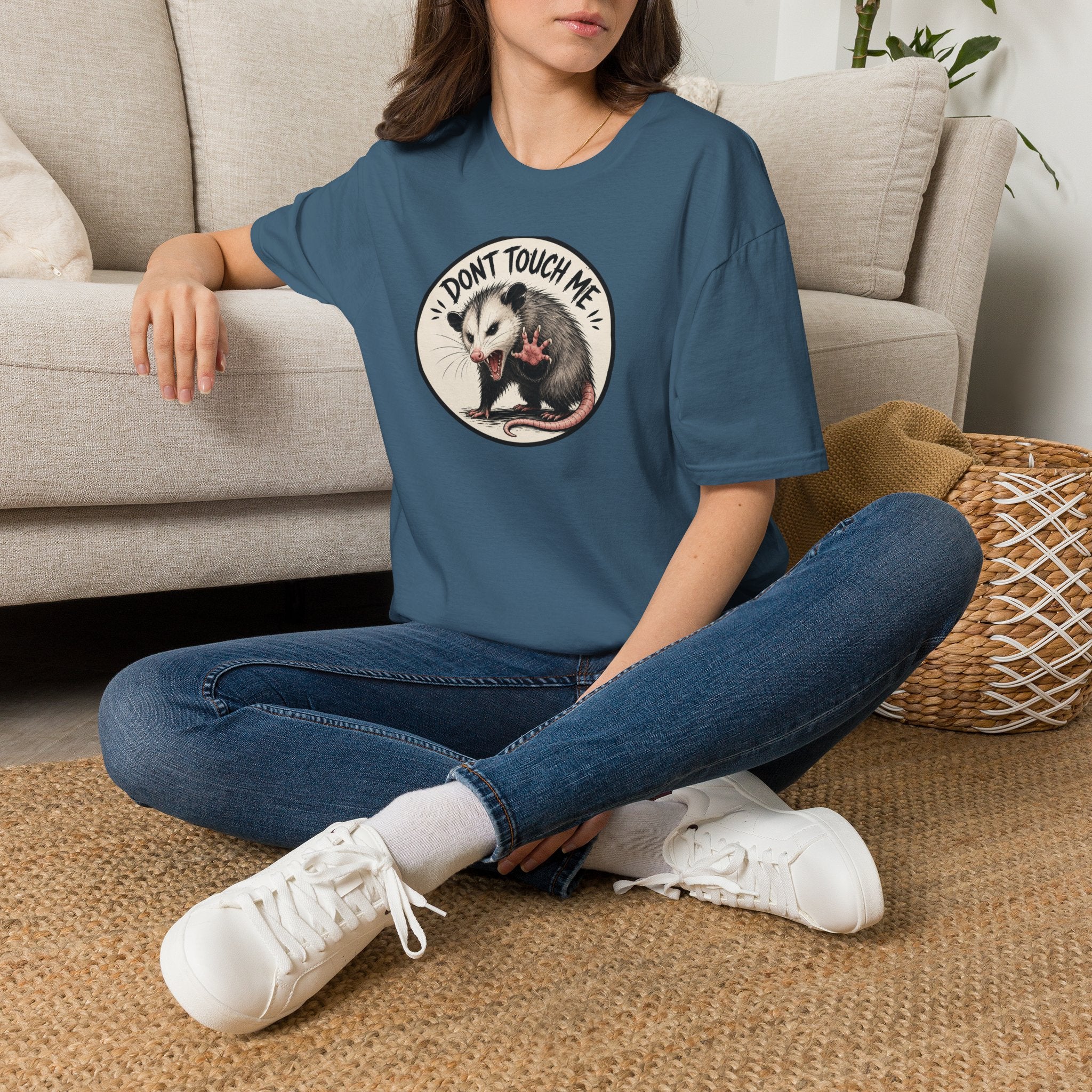 Don’t Touch Me Opossum T-Shirt | Cute Sass, Vintage Circle Design