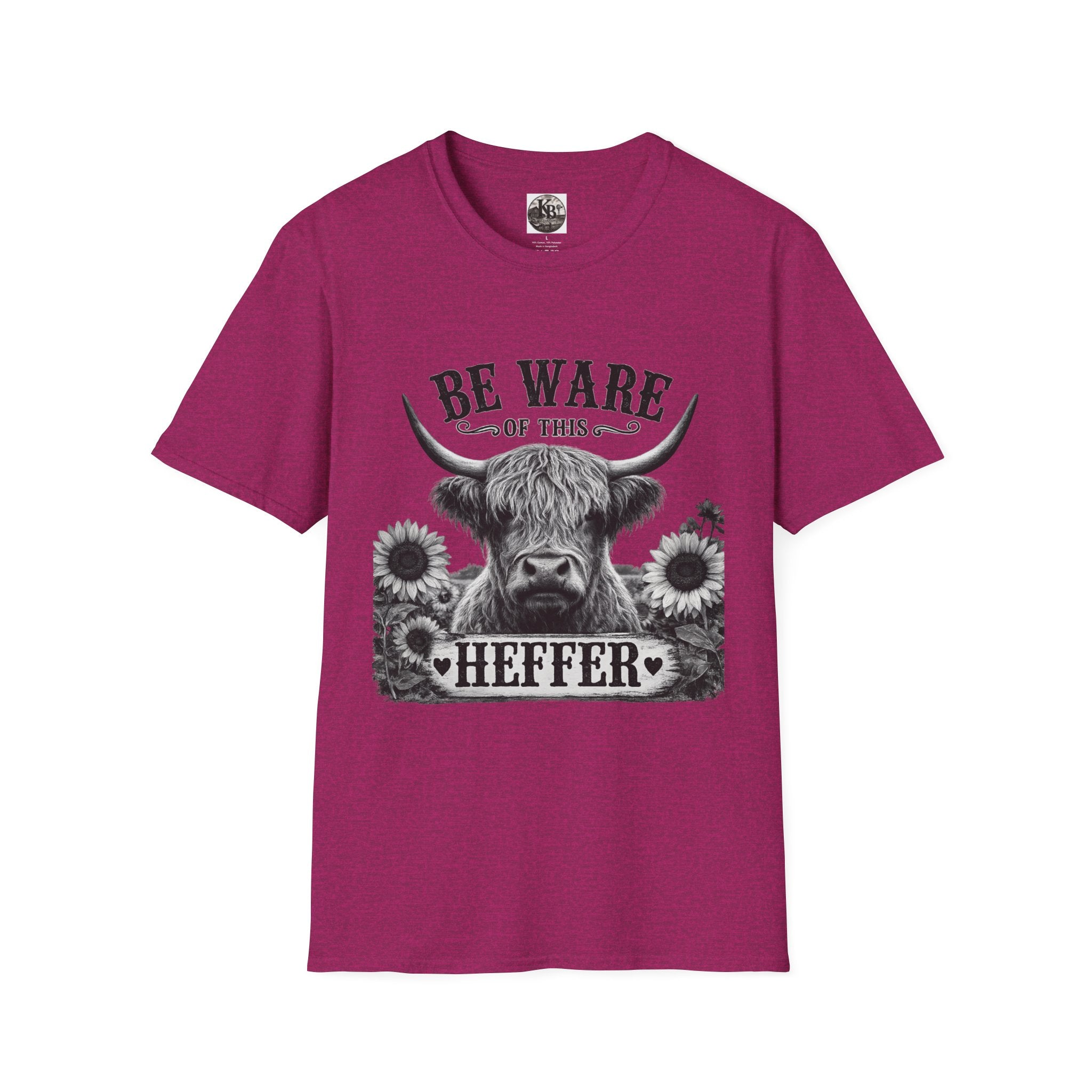 Funny Graphic T-Shirt — "Be Ware of This Heffer" Novelty Tee