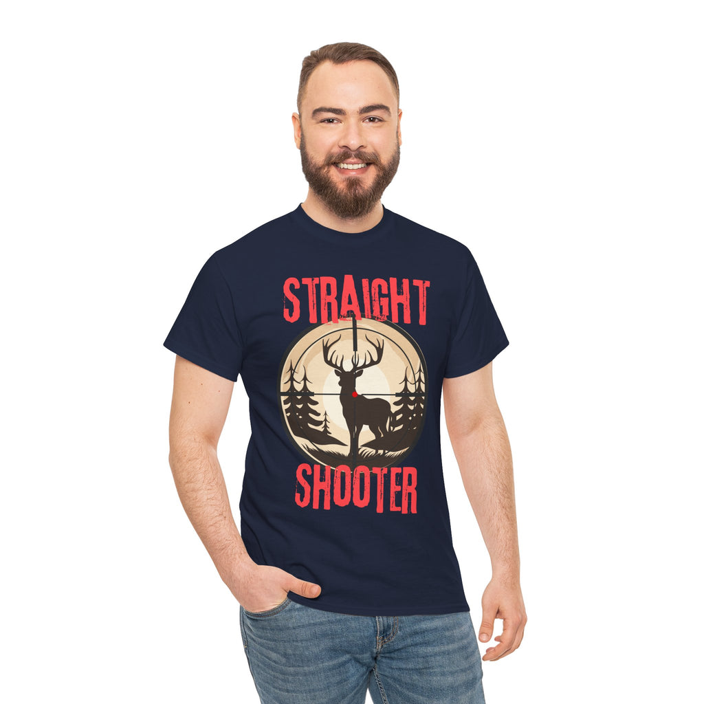 Deer Hunter "Straight Shooter" 100% Cotton T-Shirt - Vintage Outdoors Hunting Tee