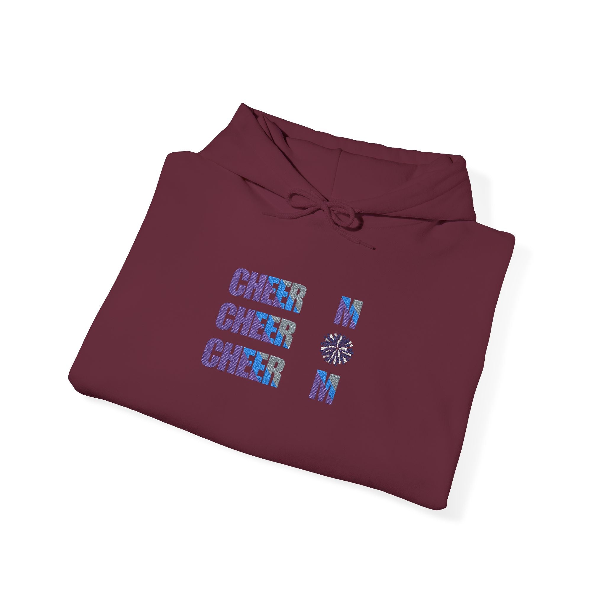 Cheer Mom Hoodie — Retro Floral "CHEER MOM" Graphic Sweatshirt
