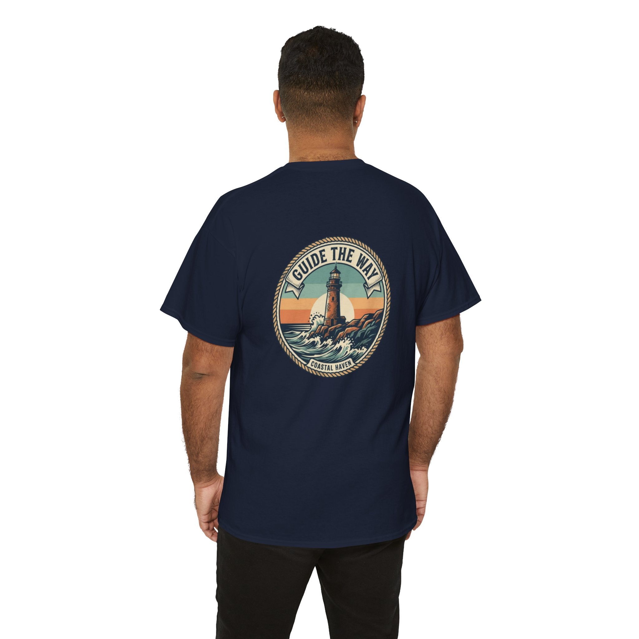 Guide the Way Lighthouse T-Shirt — Vintage Coastal Graphic Tee