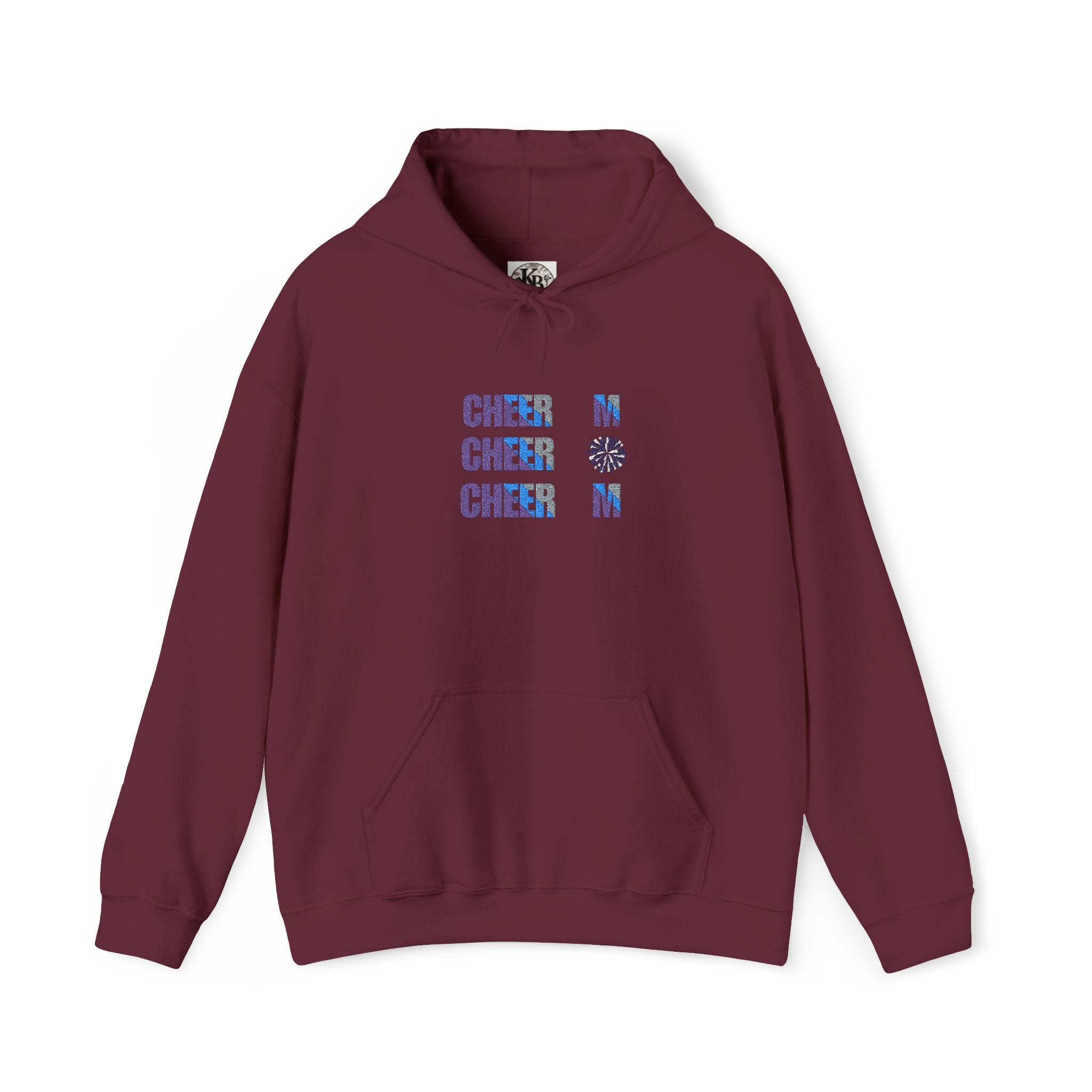 Cheer Mom Hoodie — Retro Floral "CHEER MOM" Graphic Sweatshirt