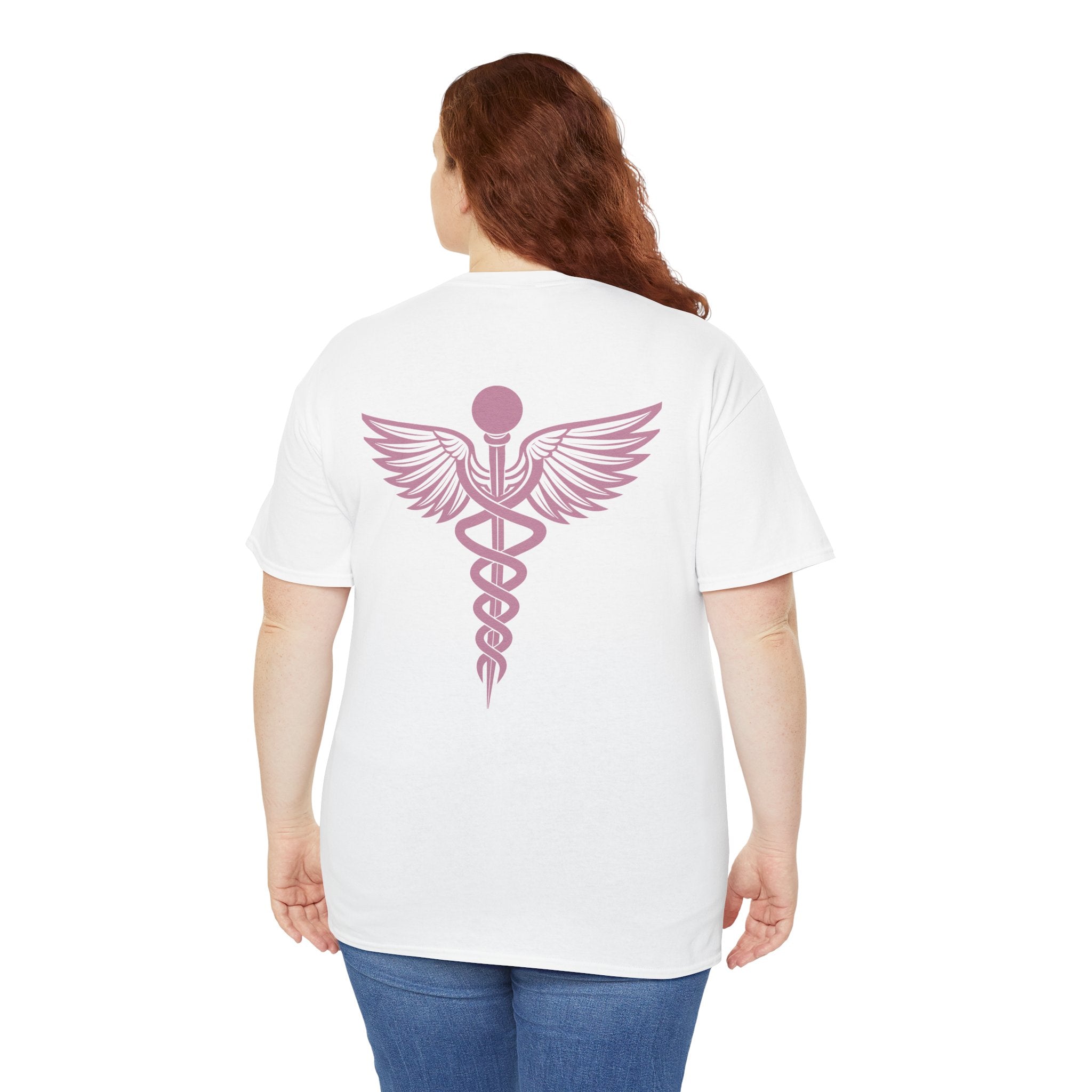 Care Beyond the Cure Medical 100% Cotton T‑Shirt — Nurse & Healthcare Caduceus Tee