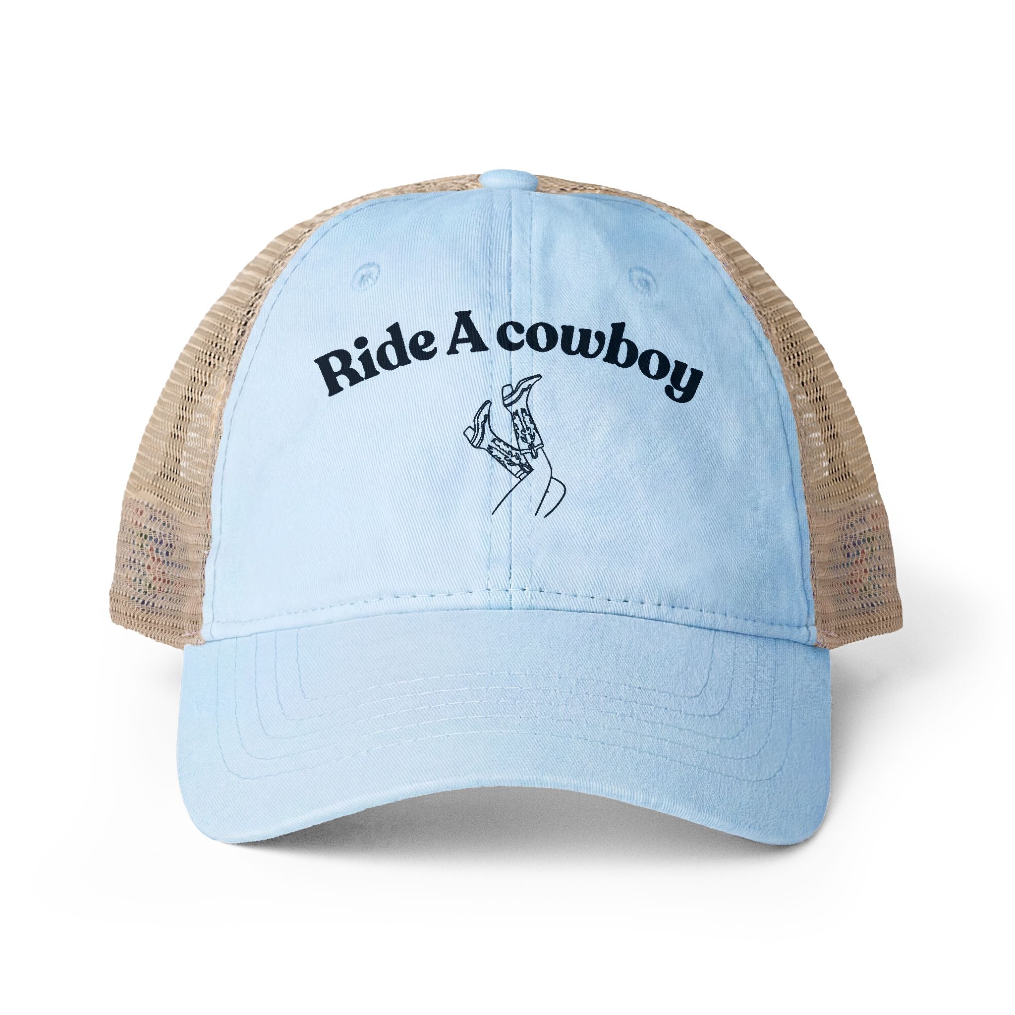 Women's Washed Mesh-Back Cap Ride a cowboy