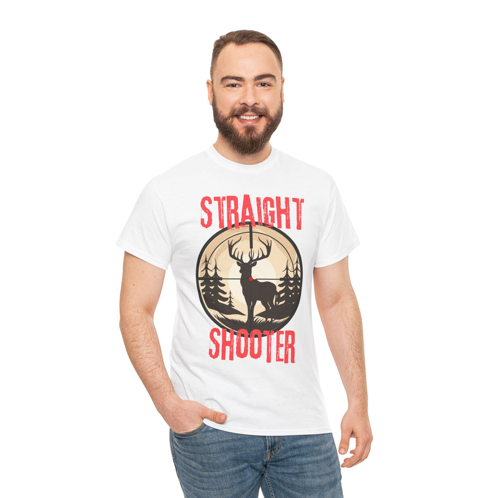 Deer Hunter "Straight Shooter" 100% Cotton T-Shirt - Vintage Outdoors Hunting Tee