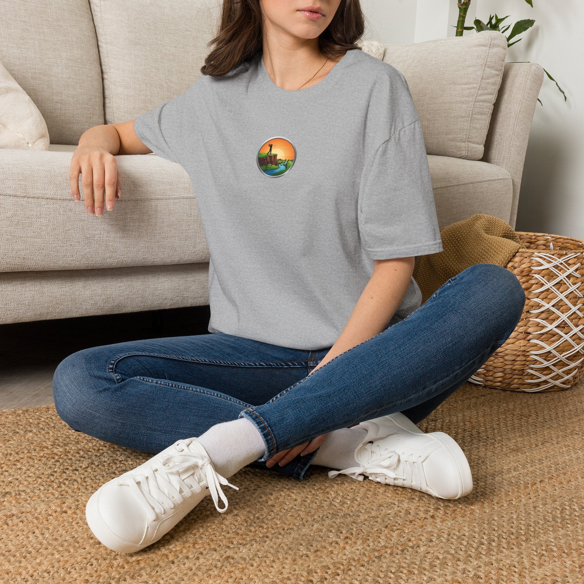 Golf Sunset River View T-Shirt — Scenic Golf Course Shirt