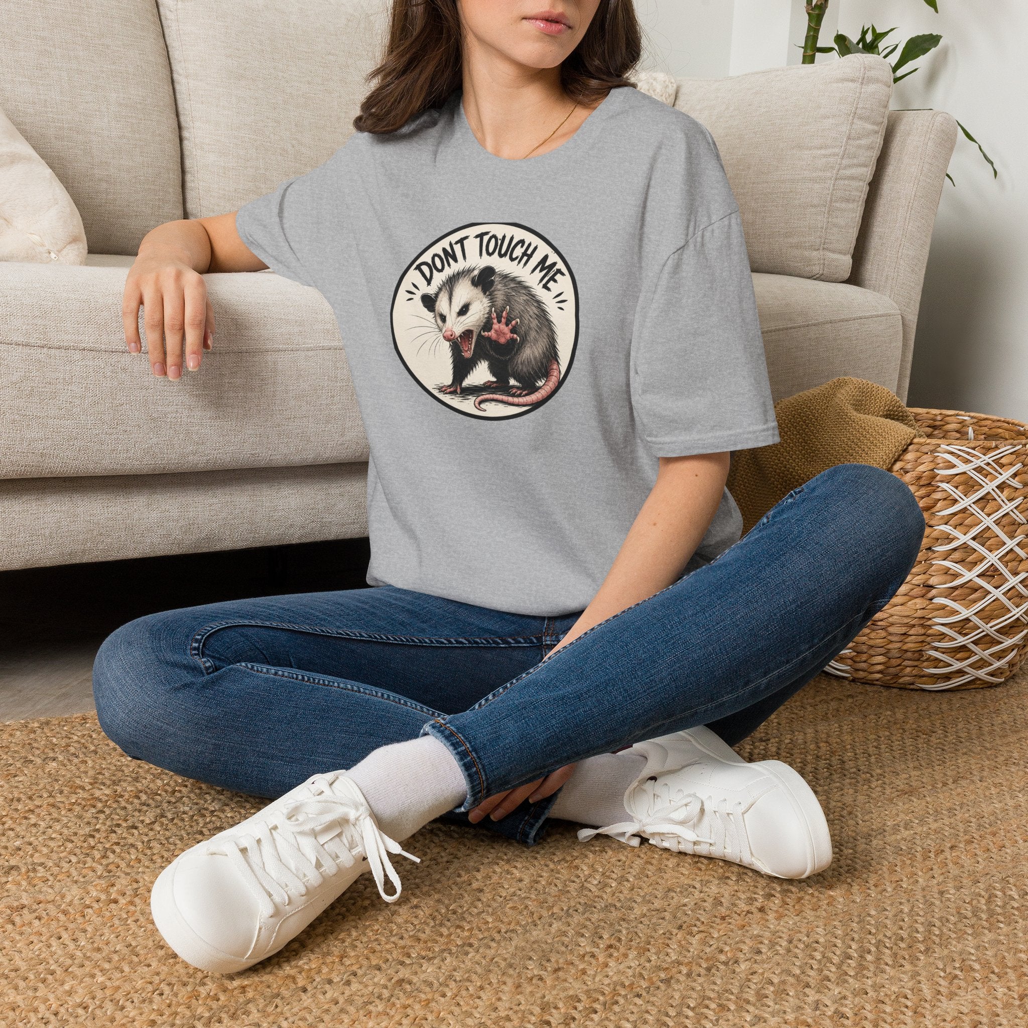 Don’t Touch Me Opossum T-Shirt | Cute Sass, Vintage Circle Design