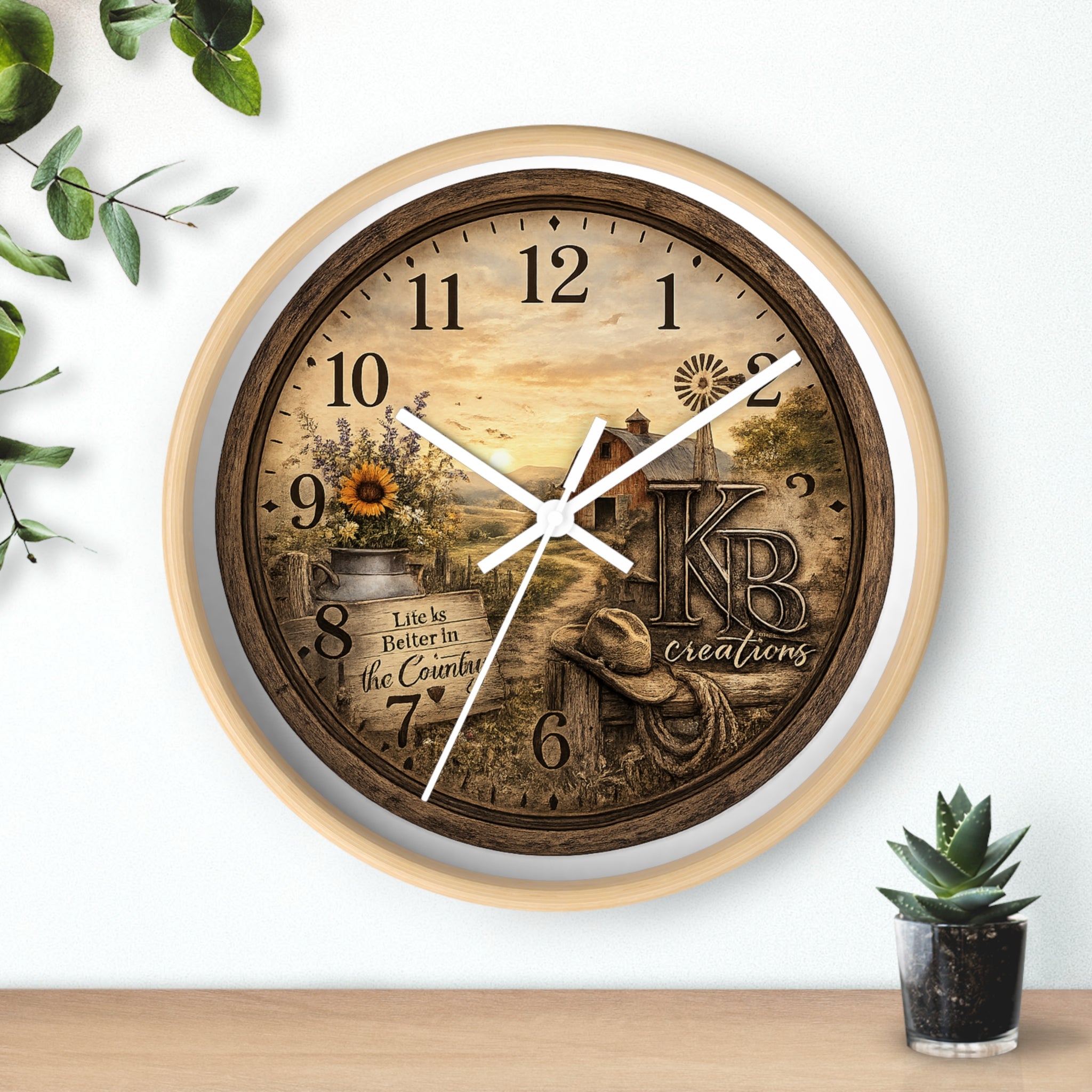 Farmhouse Wall Clock — Beautiful Rustic Home Decor