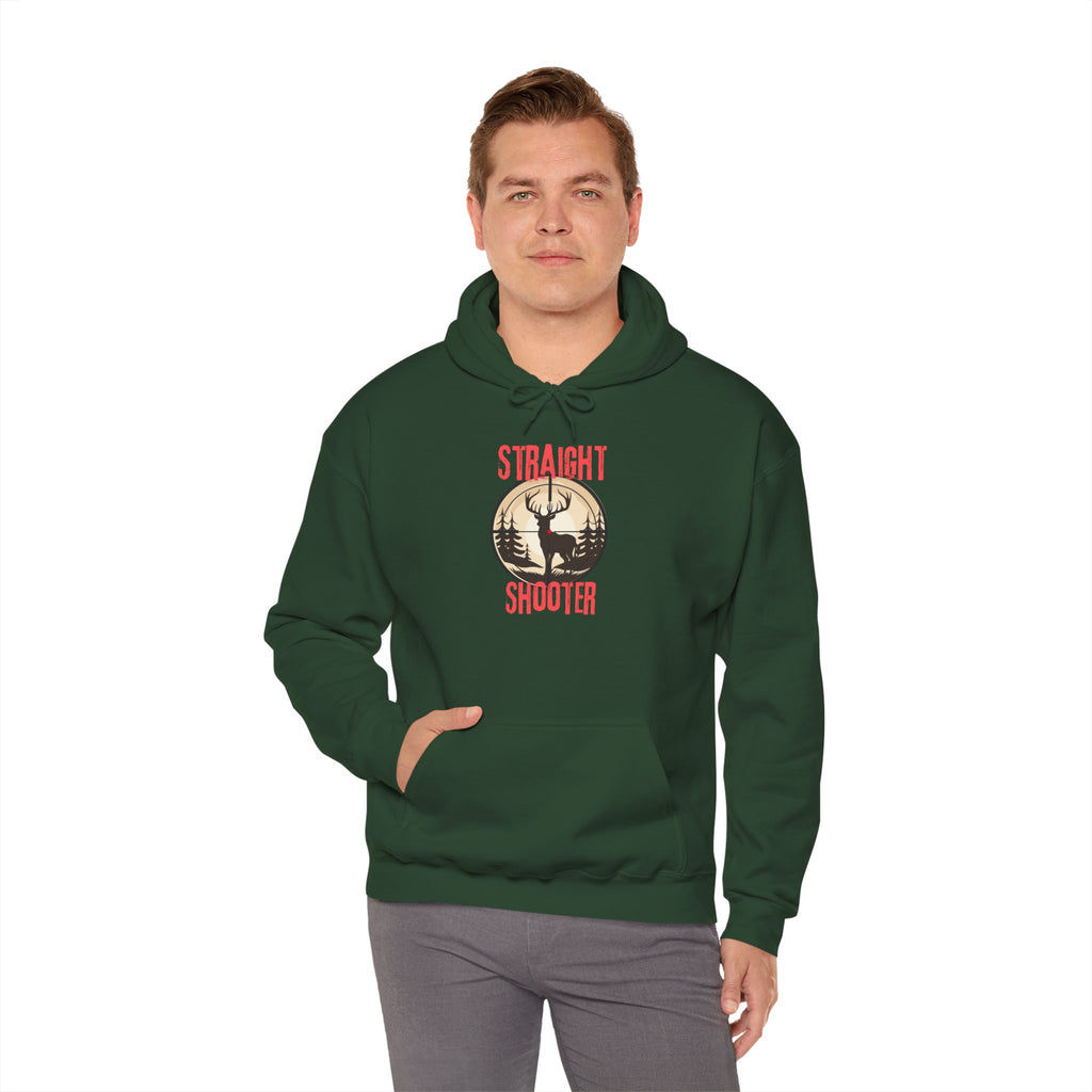 Straight Shooter Deer Hoodie - Hunting Graphic Pullover