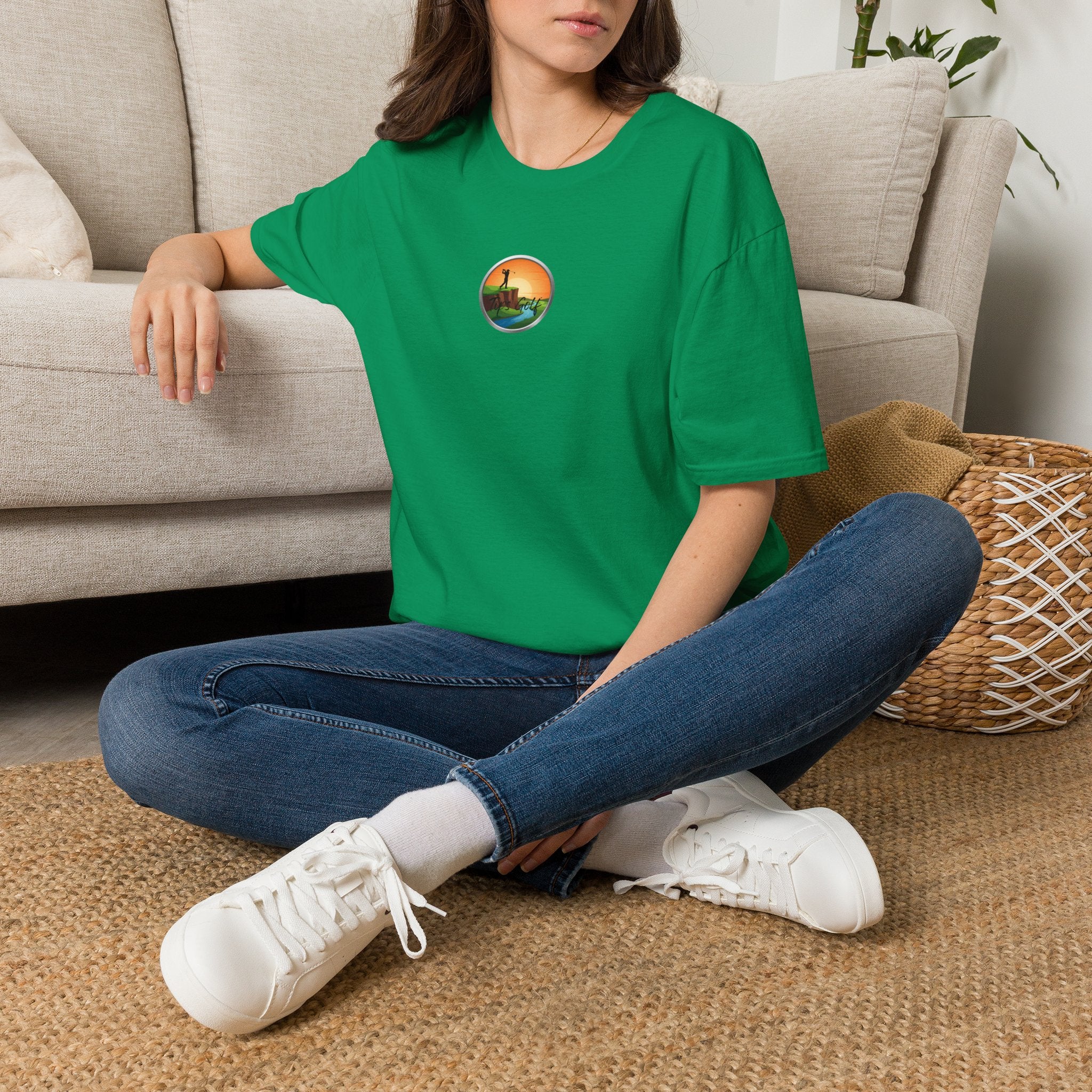 Golf Sunset River View T-Shirt — Scenic Golf Course Shirt