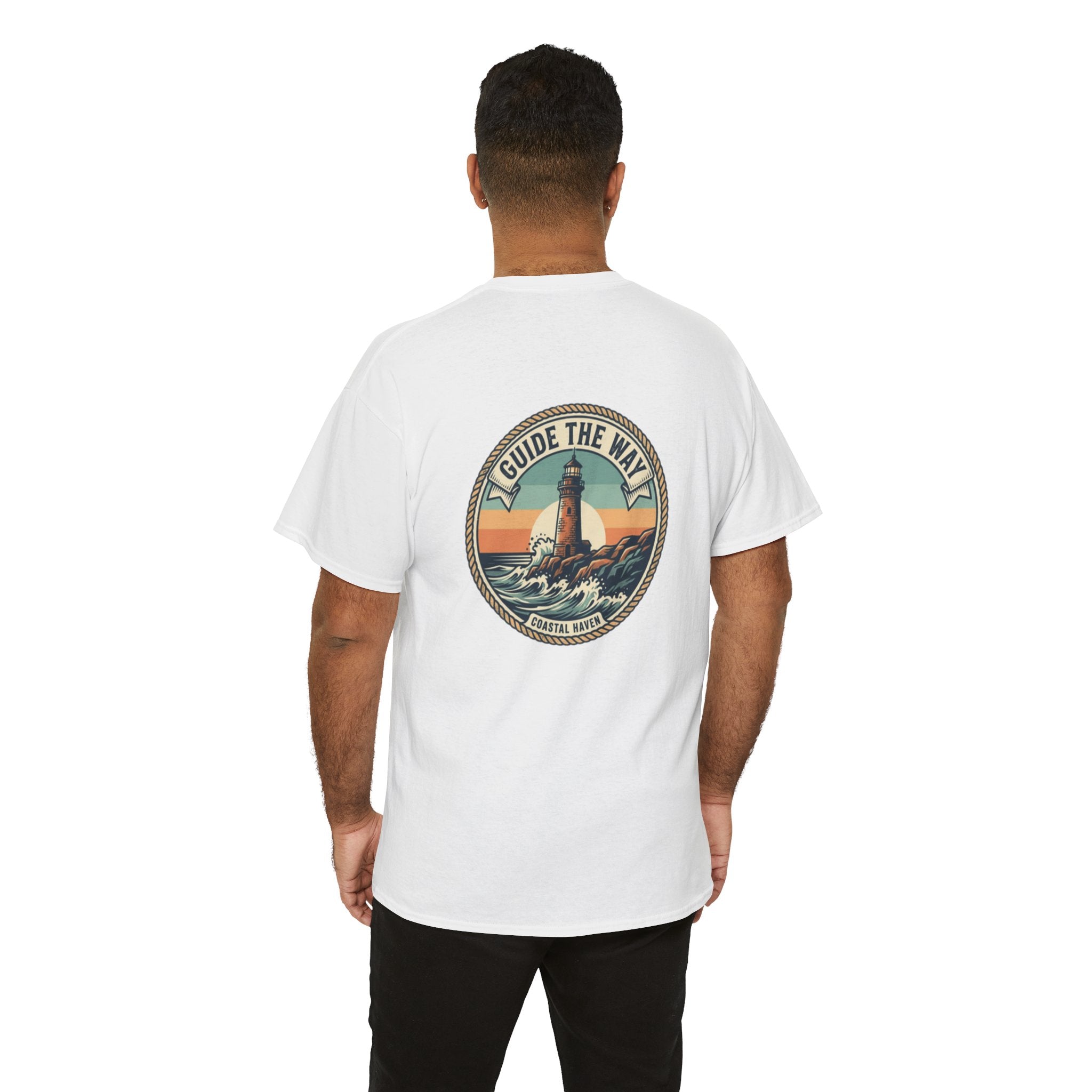 Guide the Way Lighthouse T-Shirt — Vintage Coastal Graphic Tee