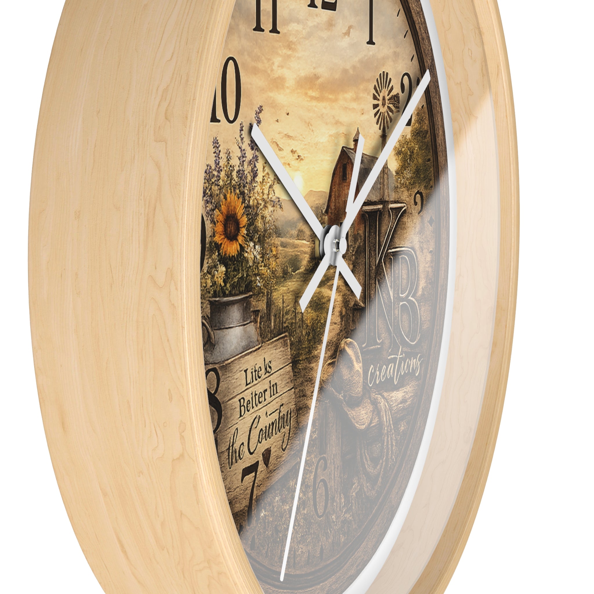 Farmhouse Wall Clock — Beautiful Rustic Home Decor