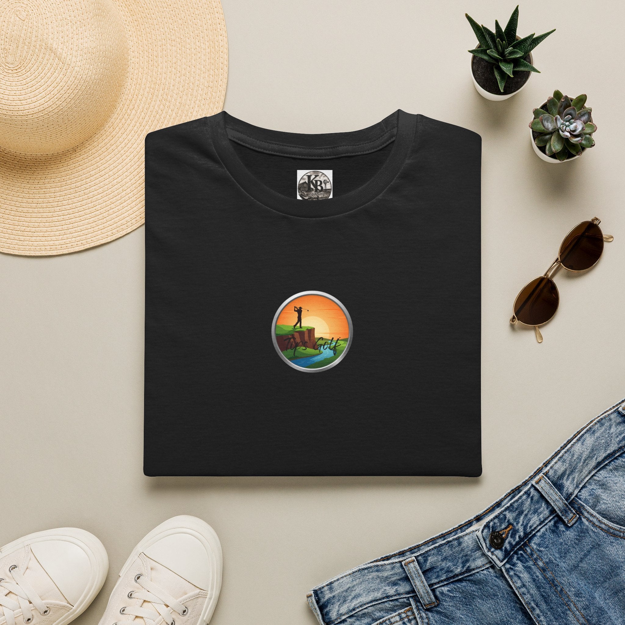 Golf Sunset River View T-Shirt — Scenic Golf Course Shirt