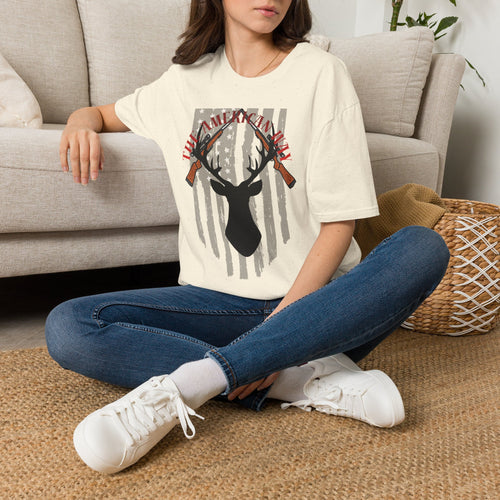 American Hunt T-Shirt — 'The American Hunt' Deer & Rifles Patriotic Graphic Tee