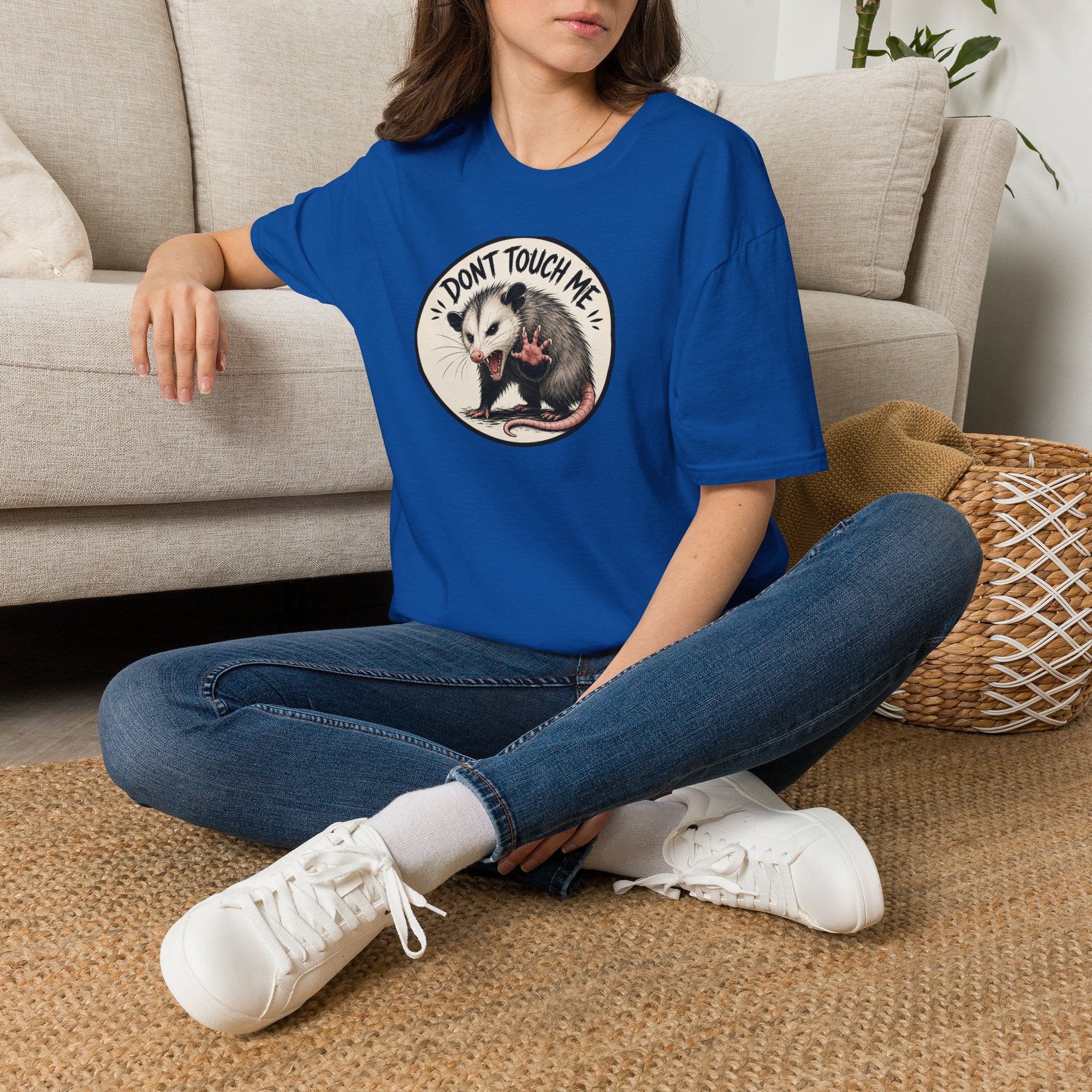 Don’t Touch Me Opossum T-Shirt | Cute Sass, Vintage Circle Design