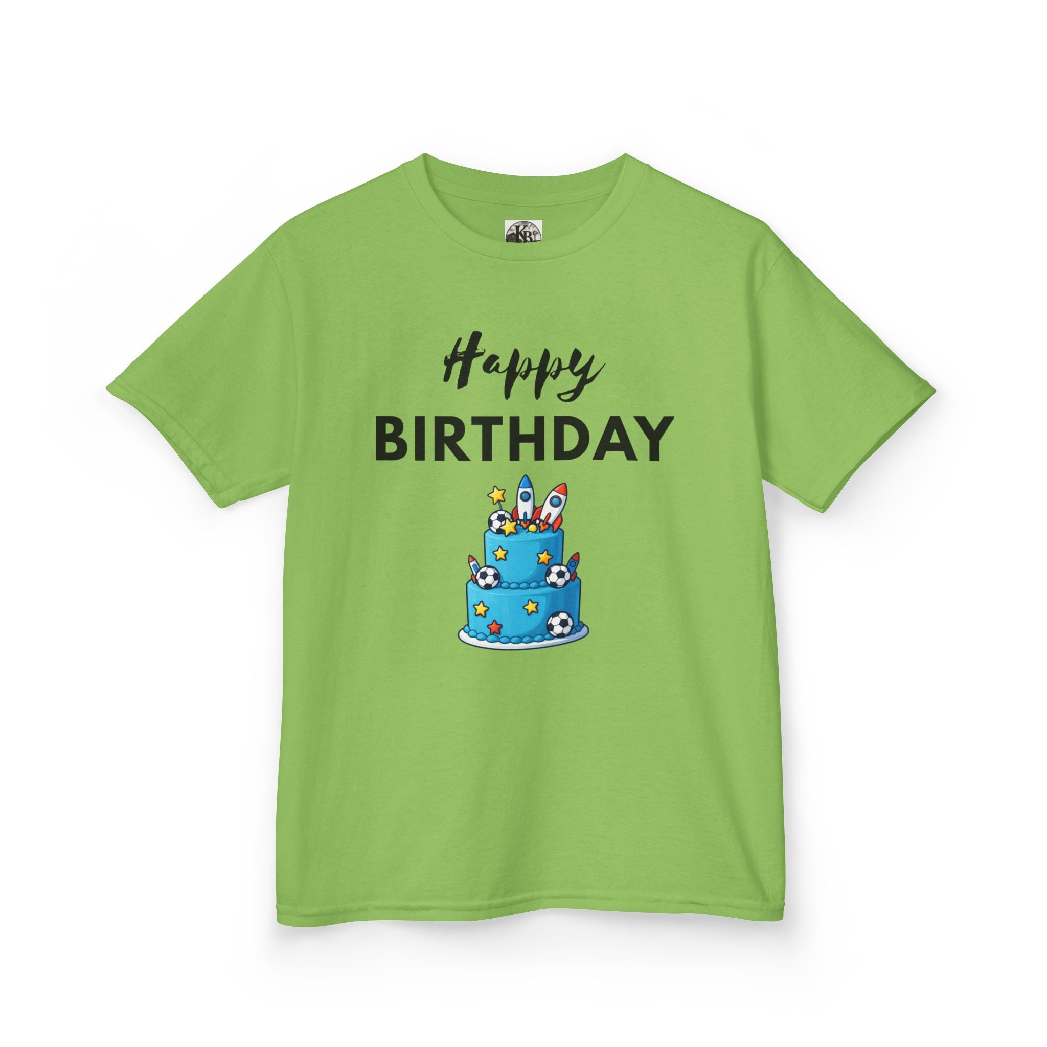 Kids 'Happy Birthday' Cake T-Shirt — Cute Blue Birthday Tee for Children