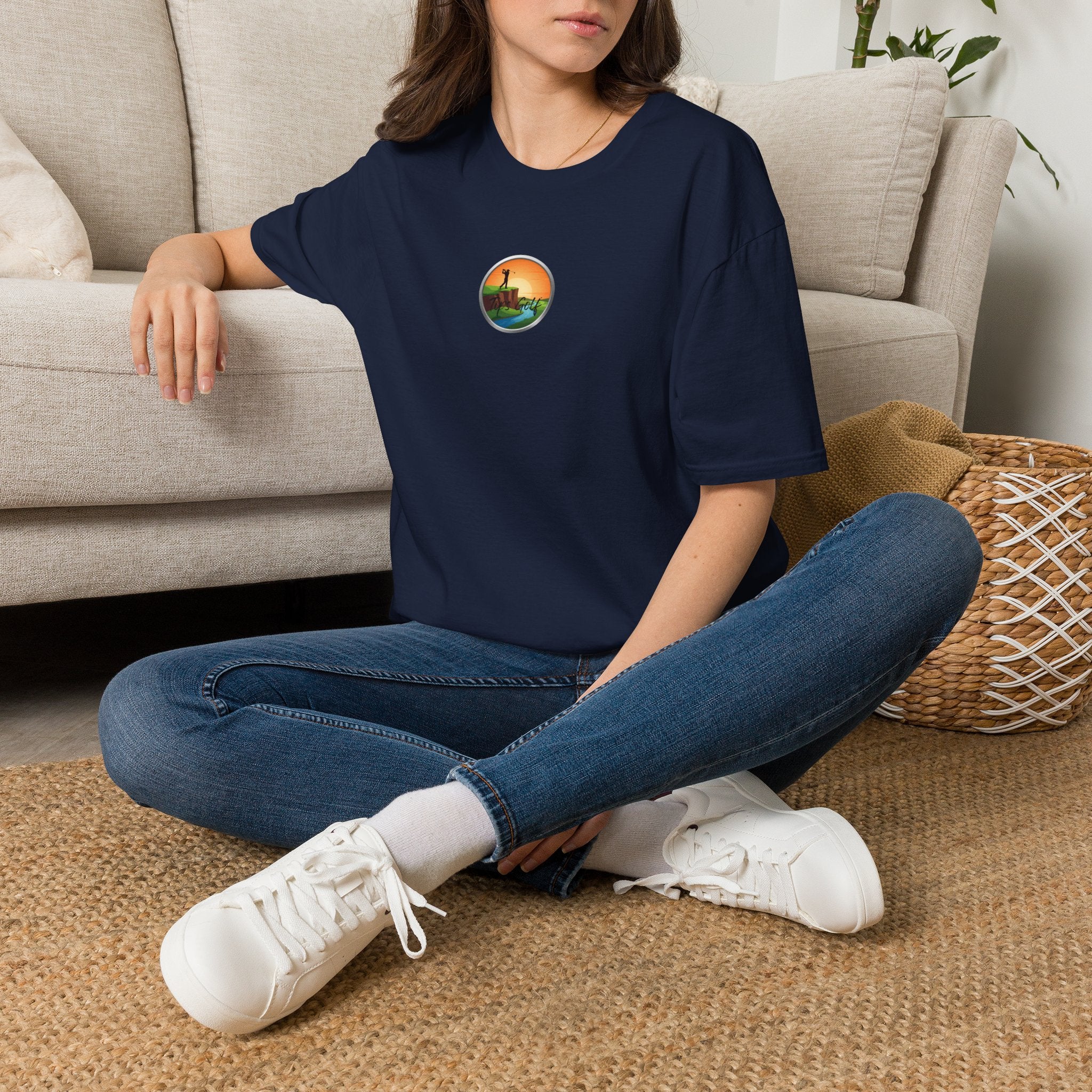 Golf Sunset River View T-Shirt — Scenic Golf Course Shirt