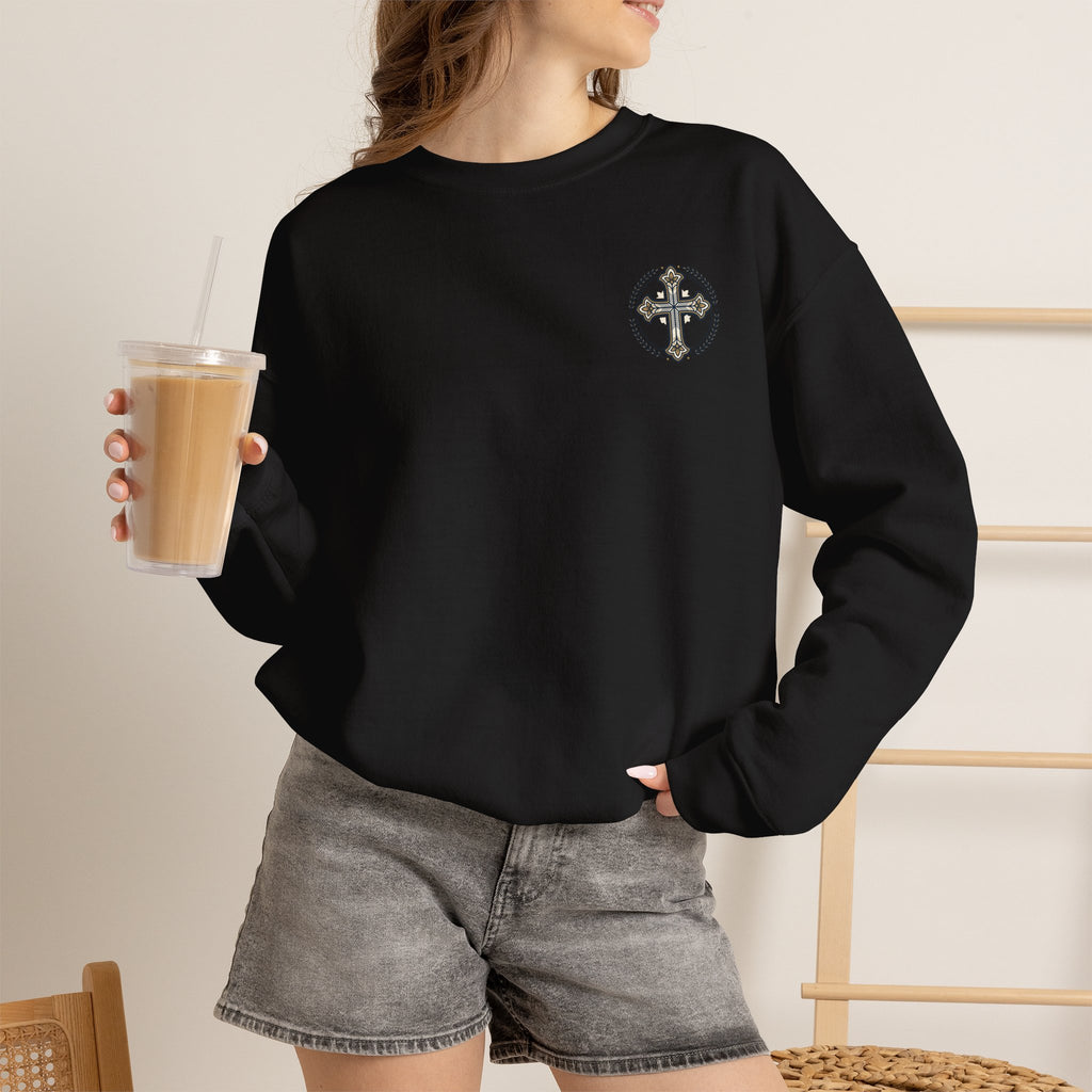 Crewneck Sweatshirt — Minimal Cross Logo & 'Jael Still Becoming Bible Study