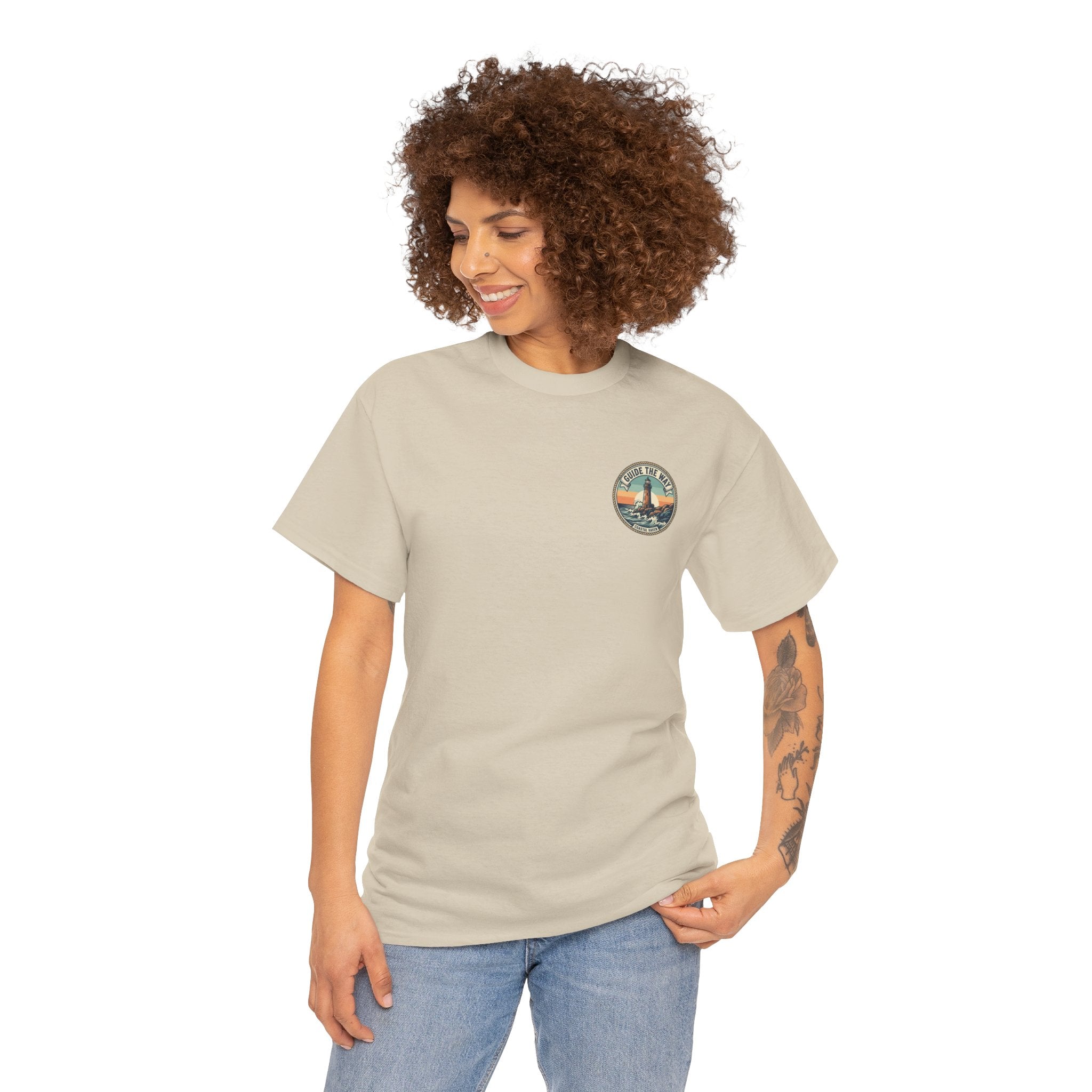 Guide the Way Lighthouse T-Shirt — Vintage Coastal Graphic Tee