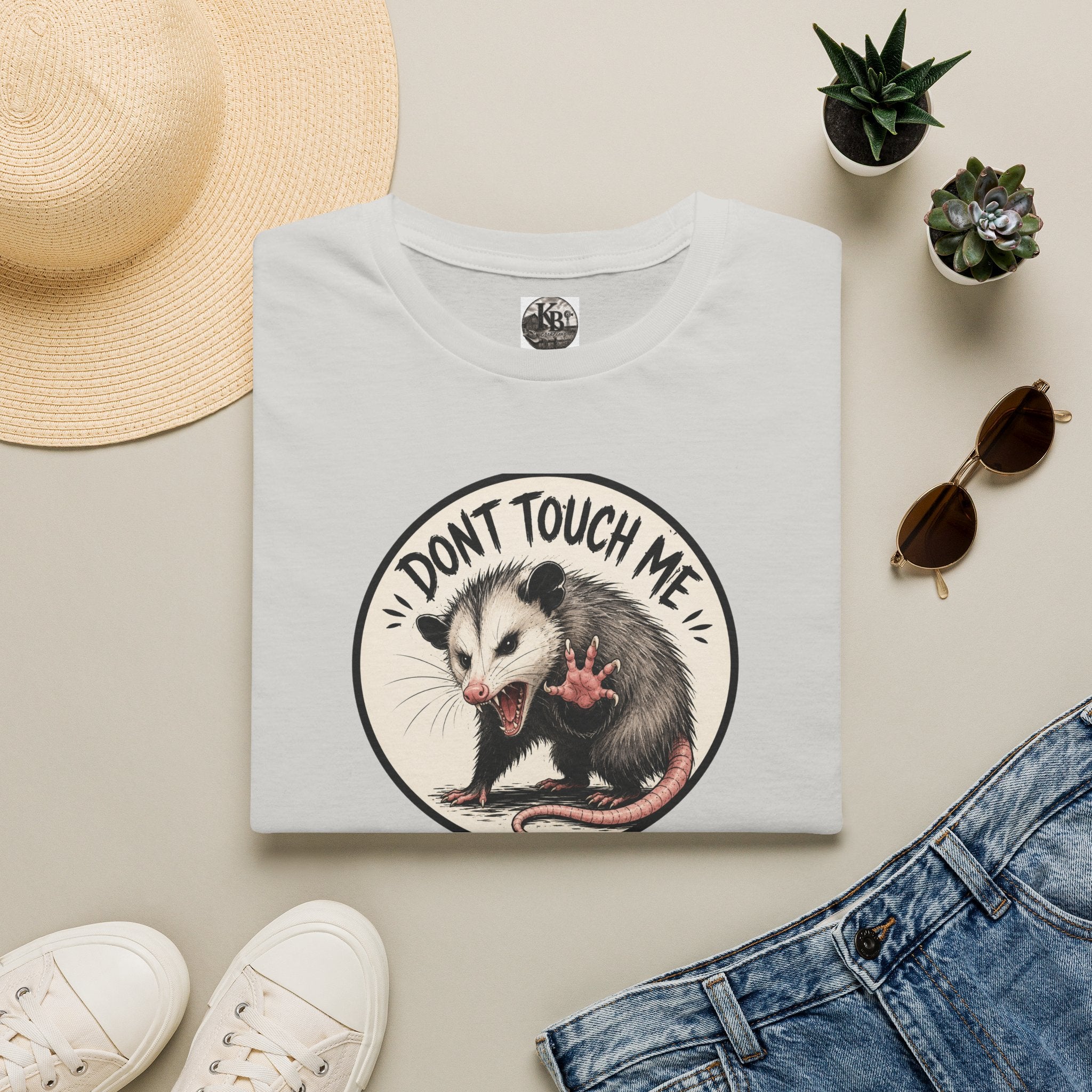 Don’t Touch Me Opossum T-Shirt | Cute Sass, Vintage Circle Design