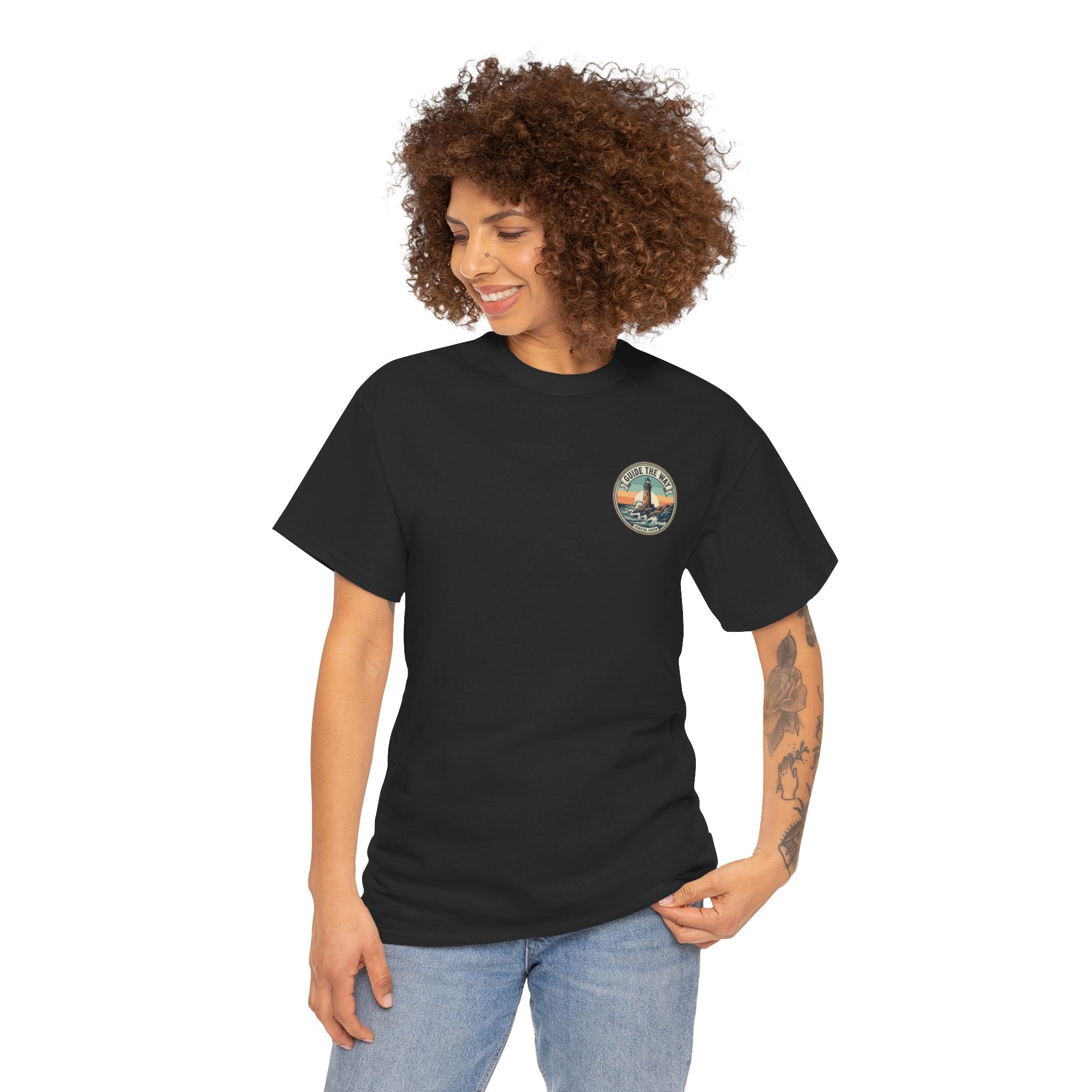 Guide the Way Lighthouse T-Shirt — Vintage Coastal Graphic Tee