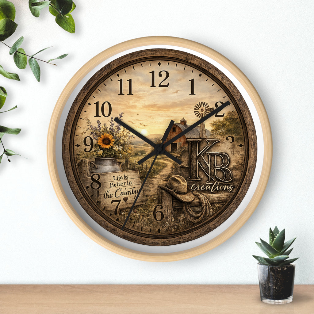 Farmhouse Wall Clock — Beautiful Rustic Home Decor