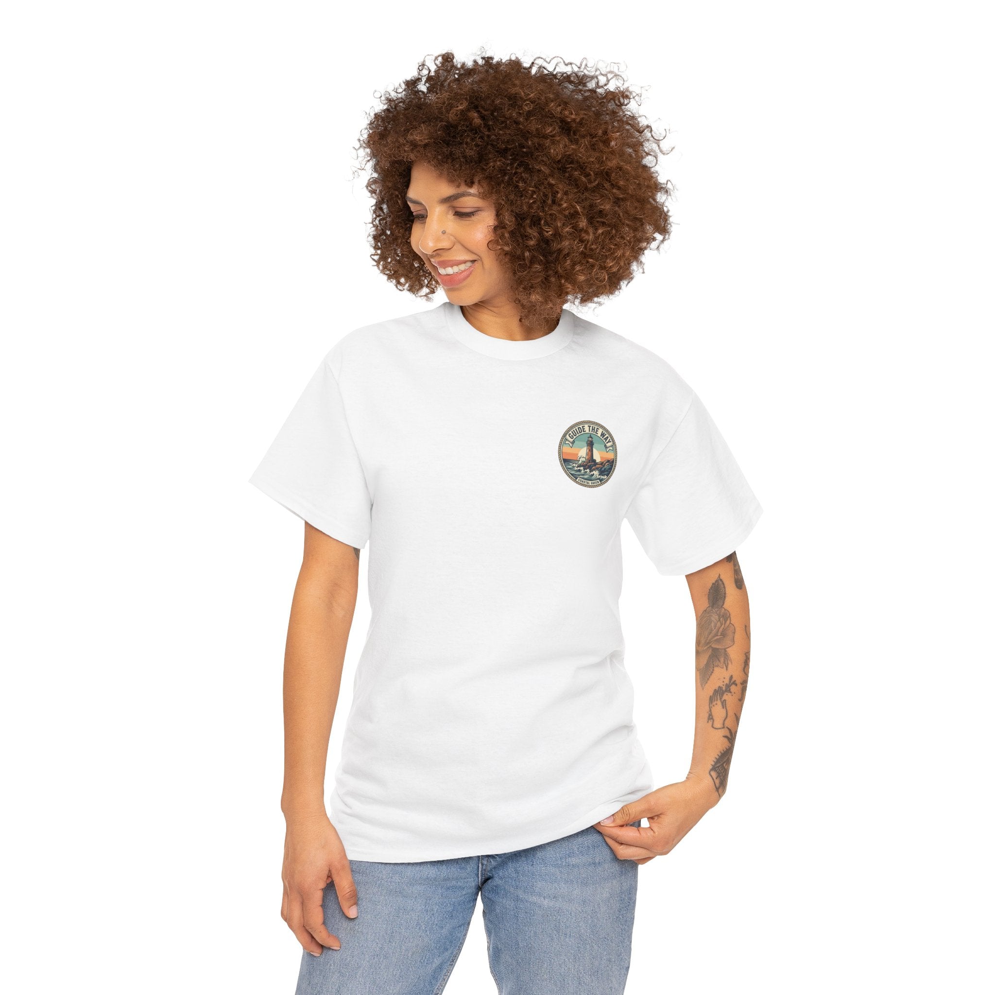 Guide the Way Lighthouse T-Shirt — Vintage Coastal Graphic Tee