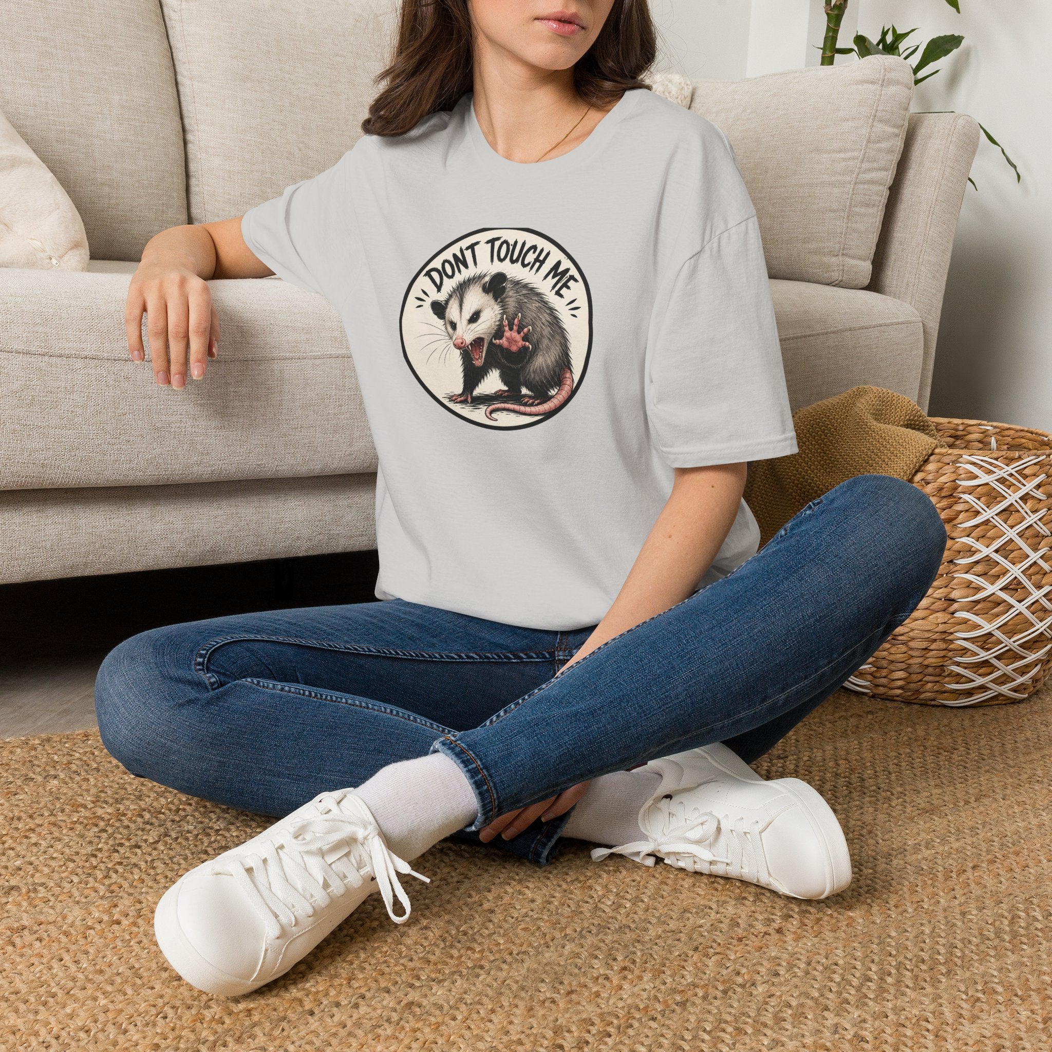 Don’t Touch Me Opossum T-Shirt | Cute Sass, Vintage Circle Design
