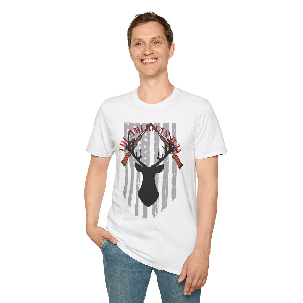 American Hunt T-Shirt — 'The American Hunt' Deer & Rifles Patriotic Graphic Tee