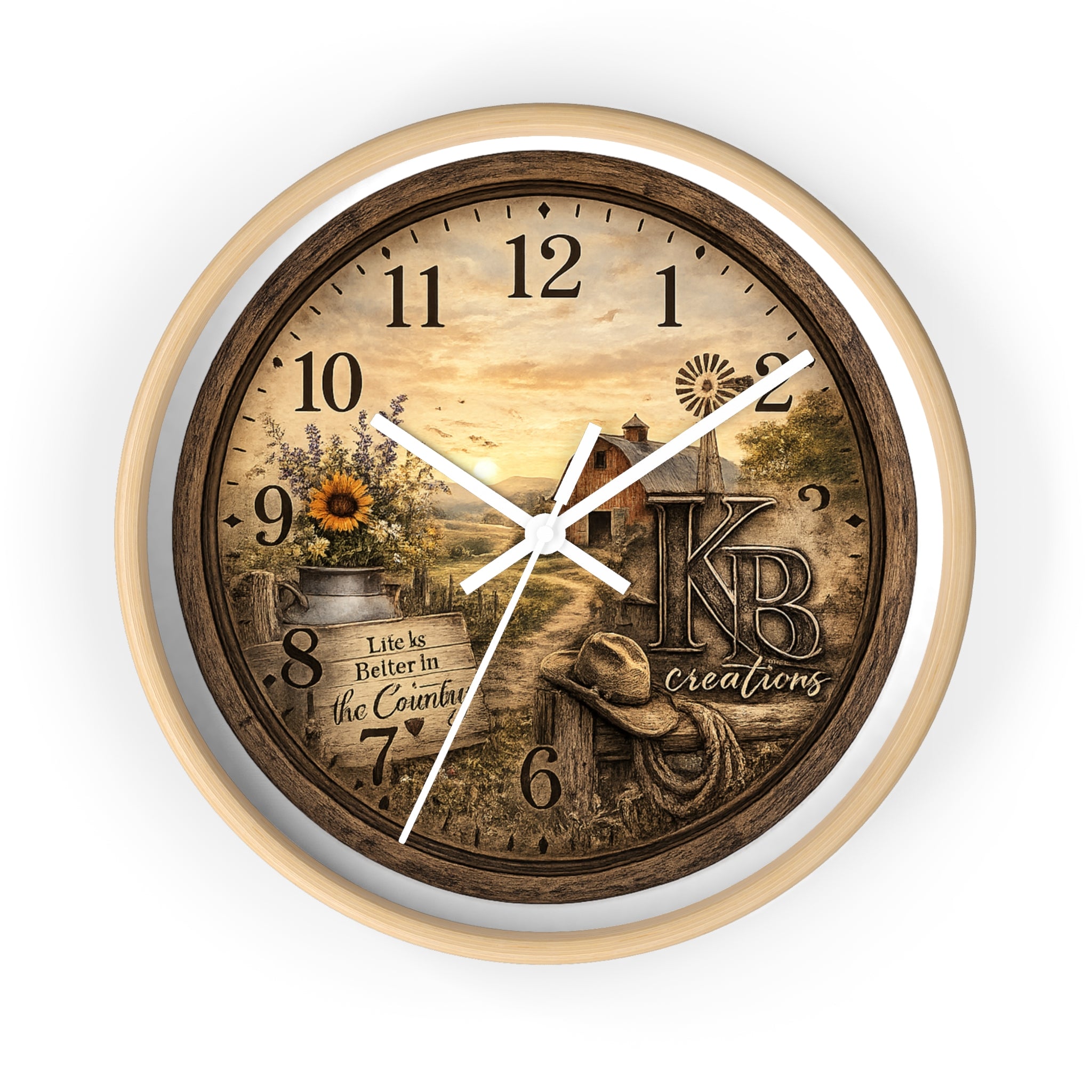 Farmhouse Wall Clock — Beautiful Rustic Home Decor