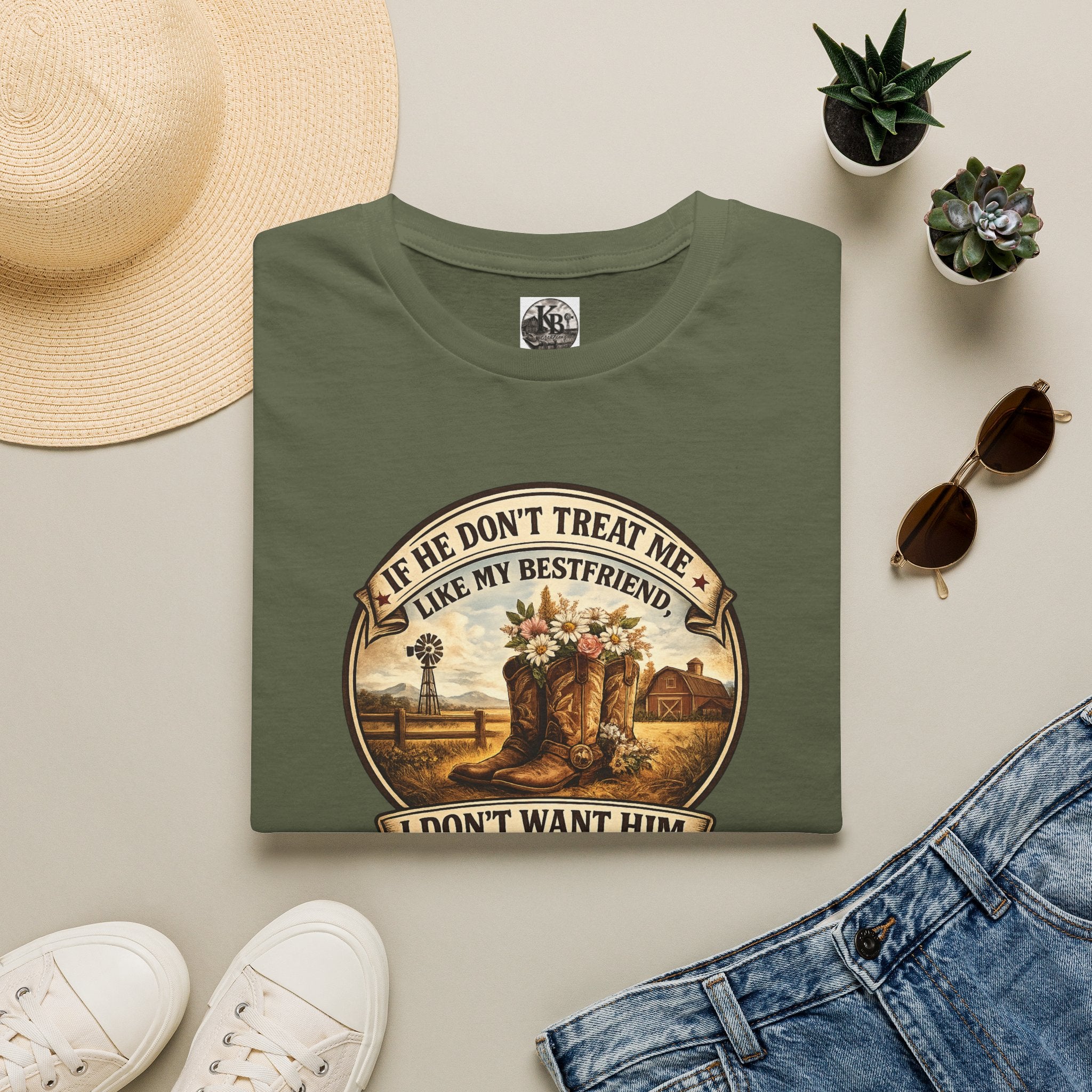 Bestfriend Quote T-Shirt — "If He Don't Treat Me Like My Bestfriend I Don't Want Him"