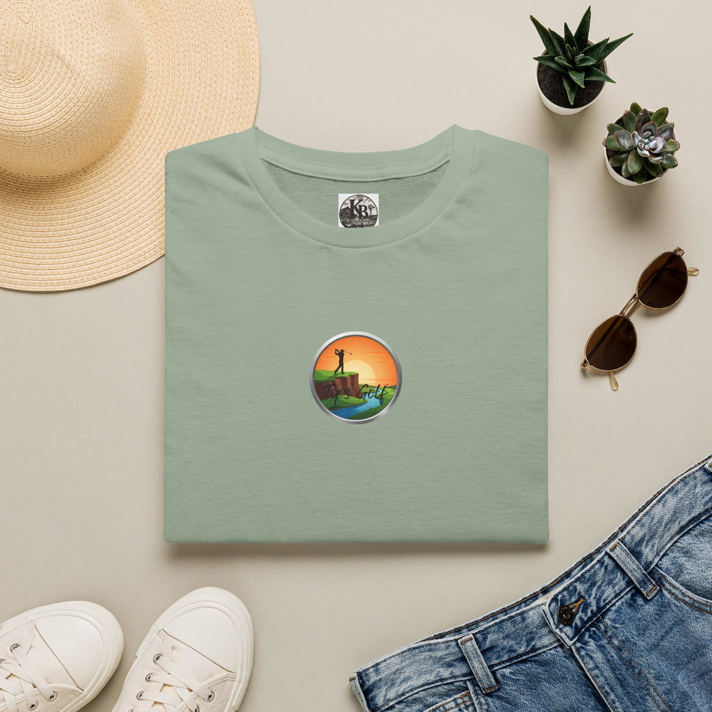 Golf Sunset River View T-Shirt — Scenic Golf Course Shirt