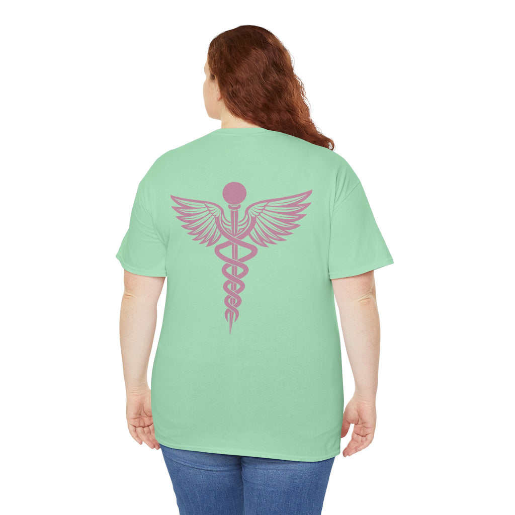 Care Beyond the Cure Medical 100% Cotton T‑Shirt — Nurse & Healthcare Caduceus Tee