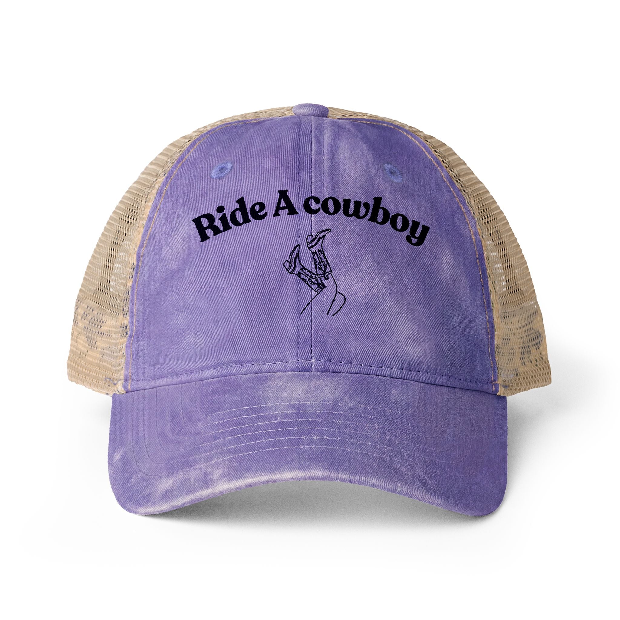 Women's Washed Mesh-Back Cap Ride a cowboy