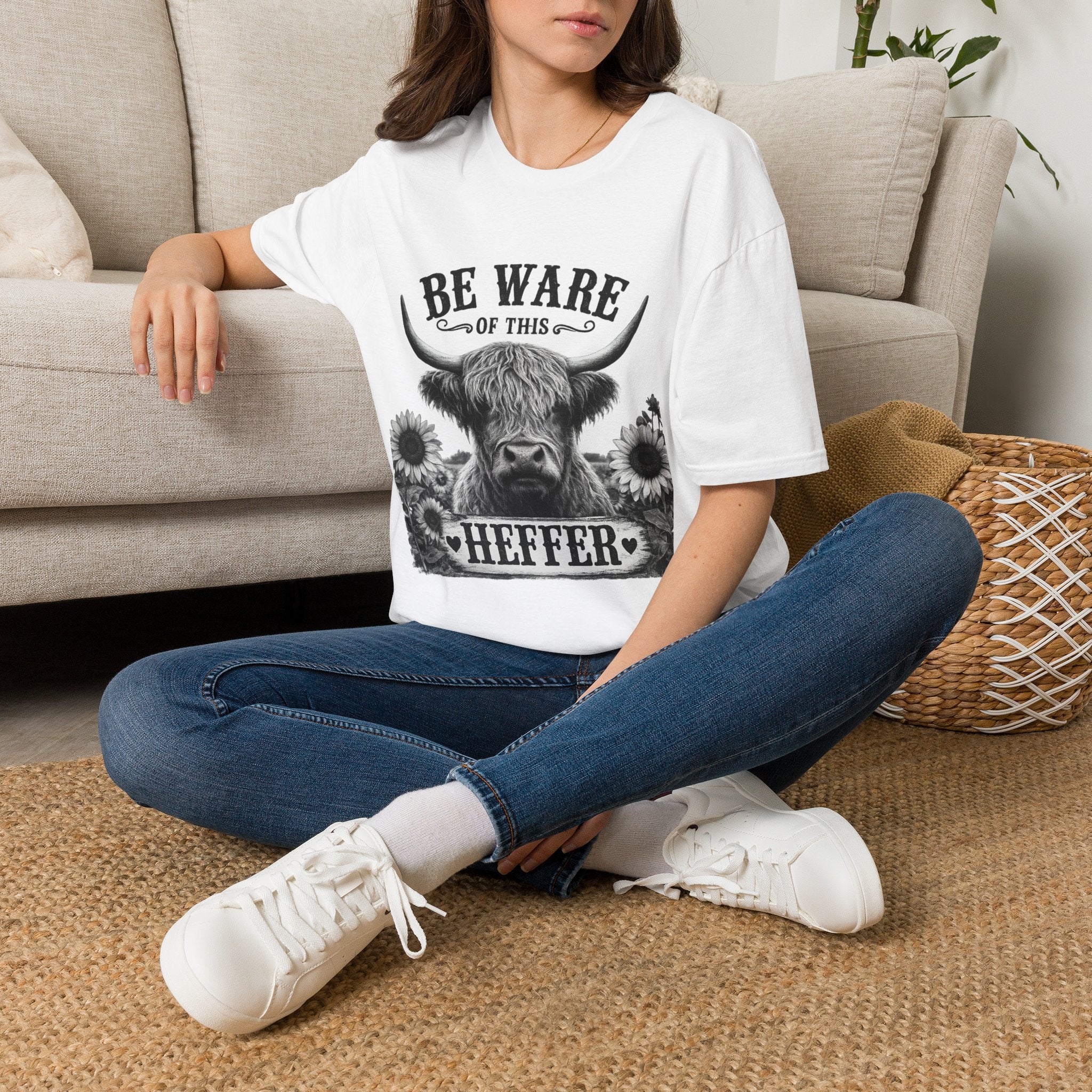 Funny Graphic T-Shirt — "Be Ware of This Heffer" Novelty Tee