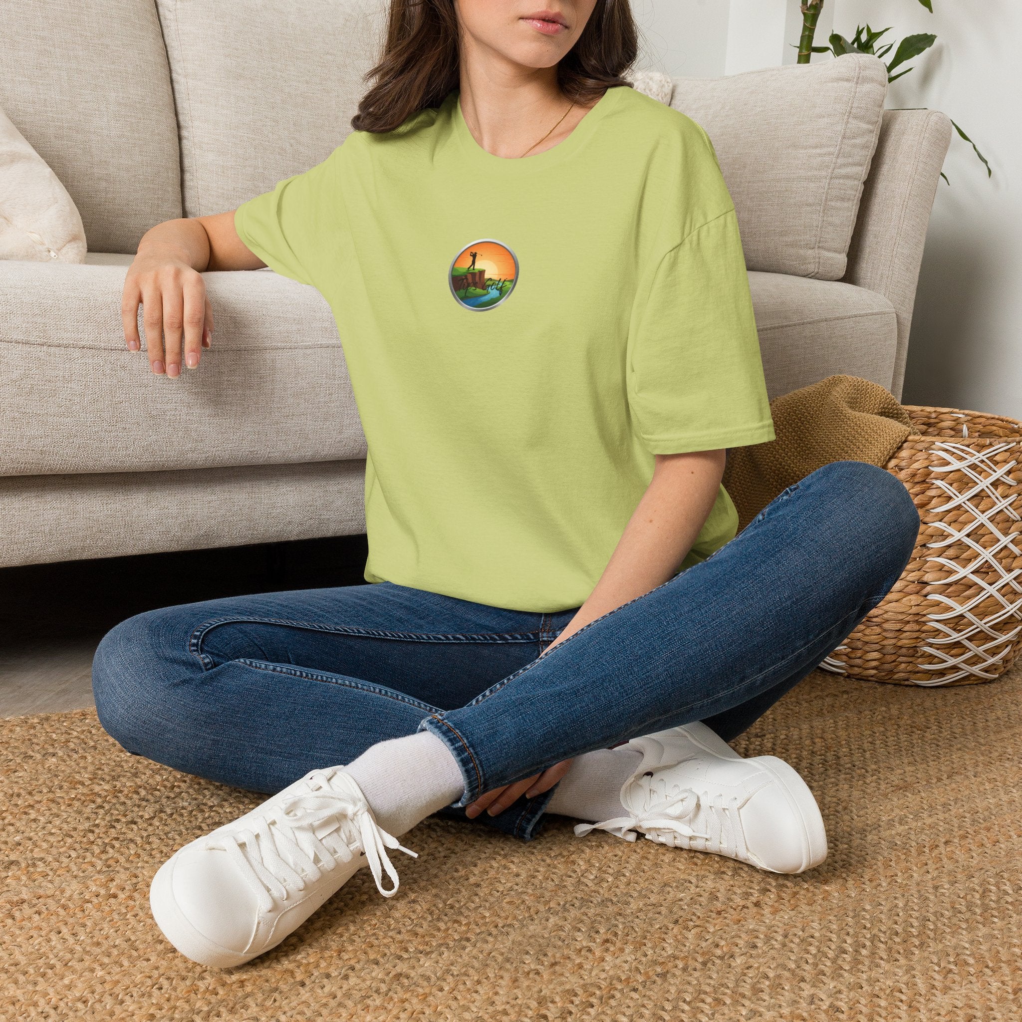 Golf Sunset River View T-Shirt — Scenic Golf Course Shirt