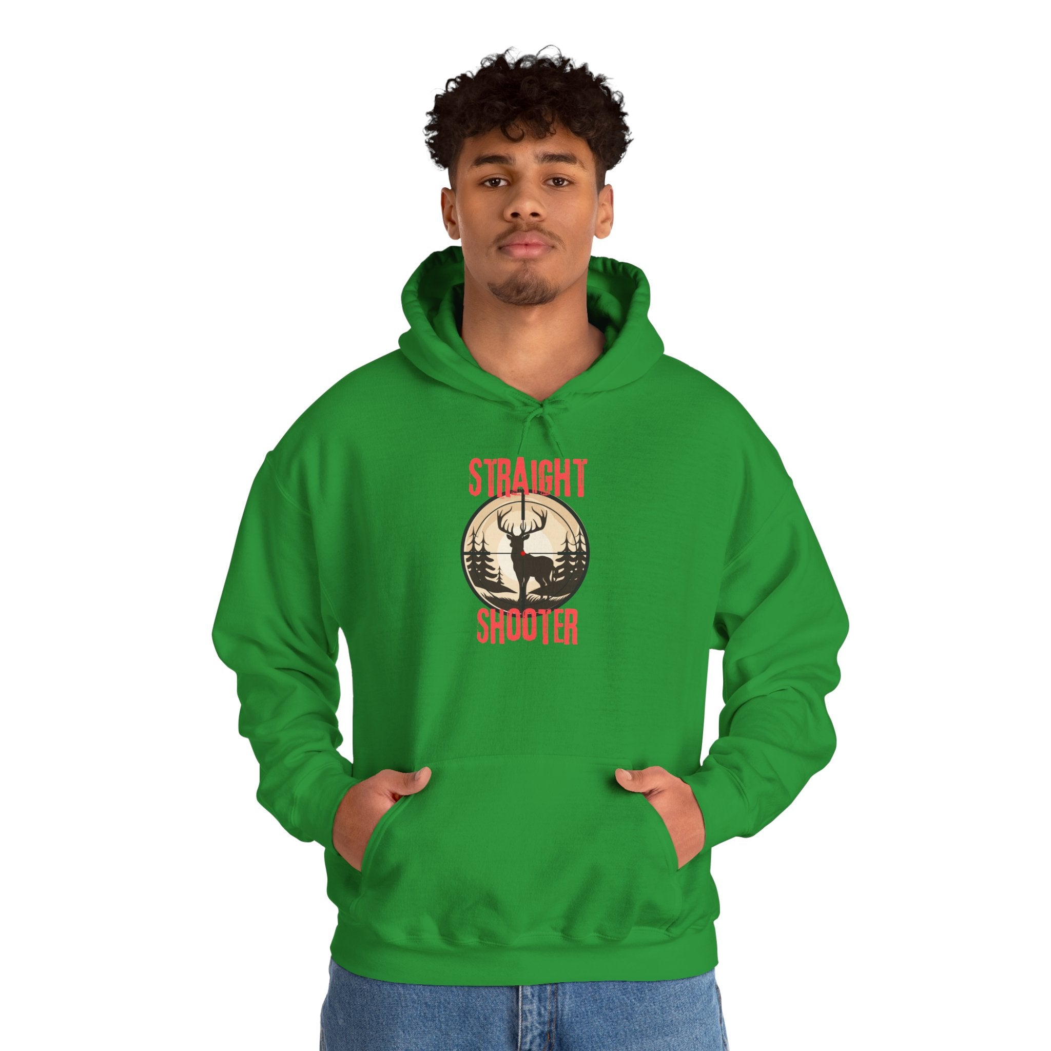 Straight Shooter Deer Hoodie - Hunting Graphic Pullover