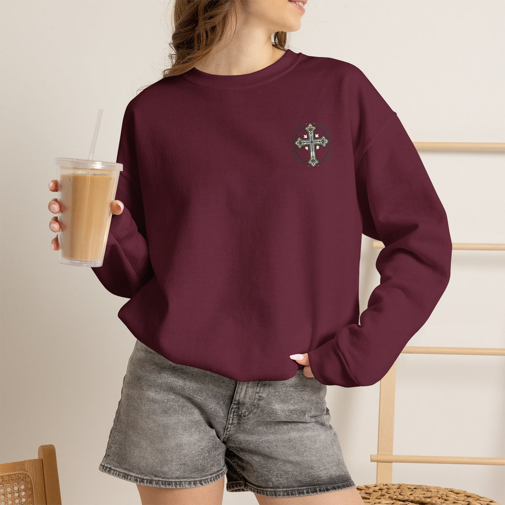 Crewneck Sweatshirt — Minimal Cross Logo & 'Jael Still Becoming Bible Study