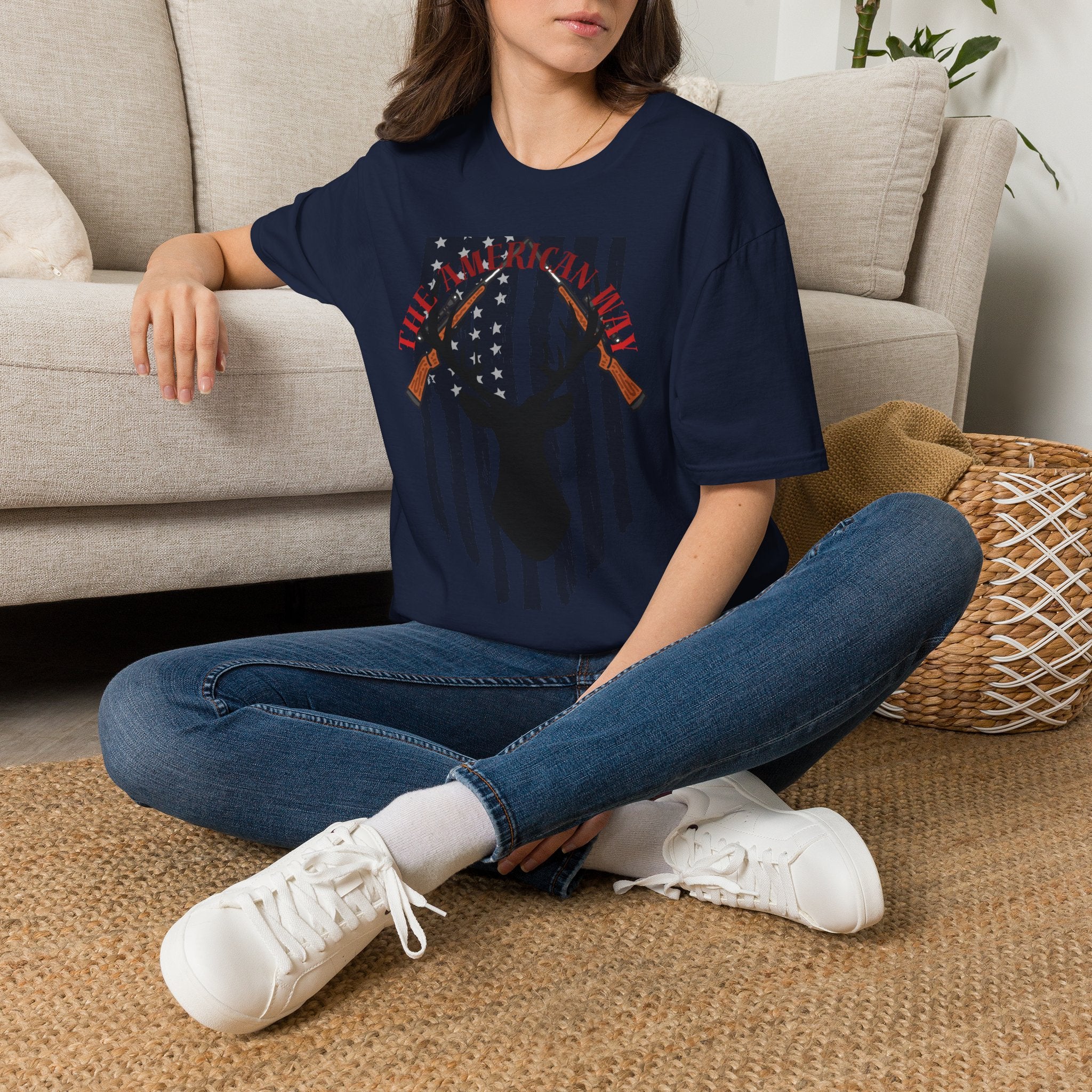 American Hunt T-Shirt — 'The American Hunt' Deer & Rifles Patriotic Graphic Tee
