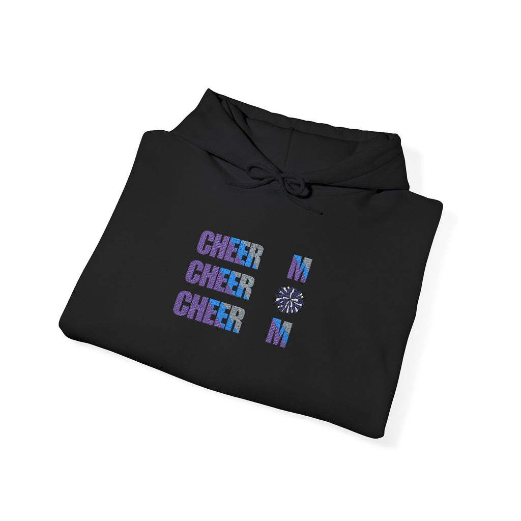 Cheer Mom Hoodie — Retro Floral "CHEER MOM" Graphic Sweatshirt