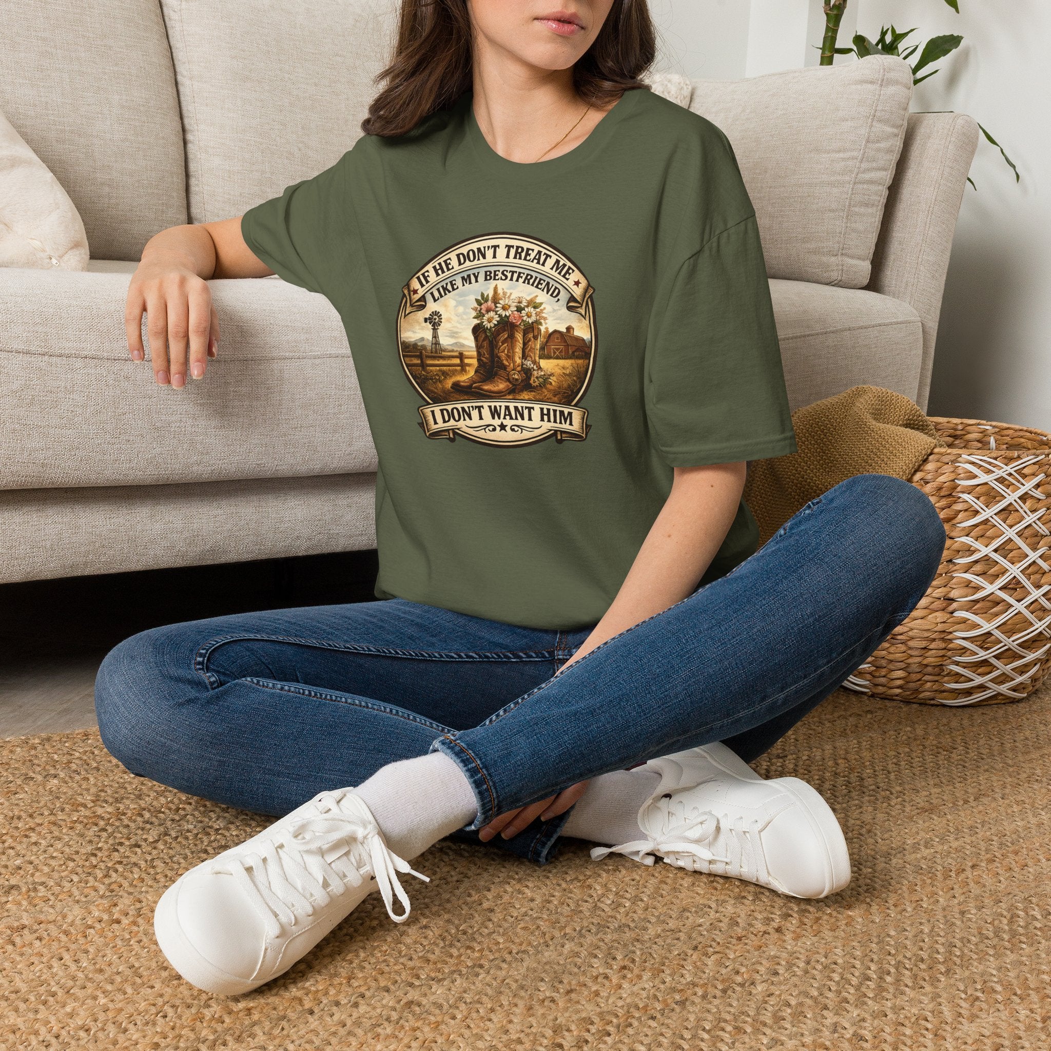Bestfriend Quote T-Shirt — "If He Don't Treat Me Like My Bestfriend I Don't Want Him"