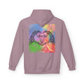 Skull Hands Heart Hoodie — Colorful Tie-Dye Skeleton Love Pullover