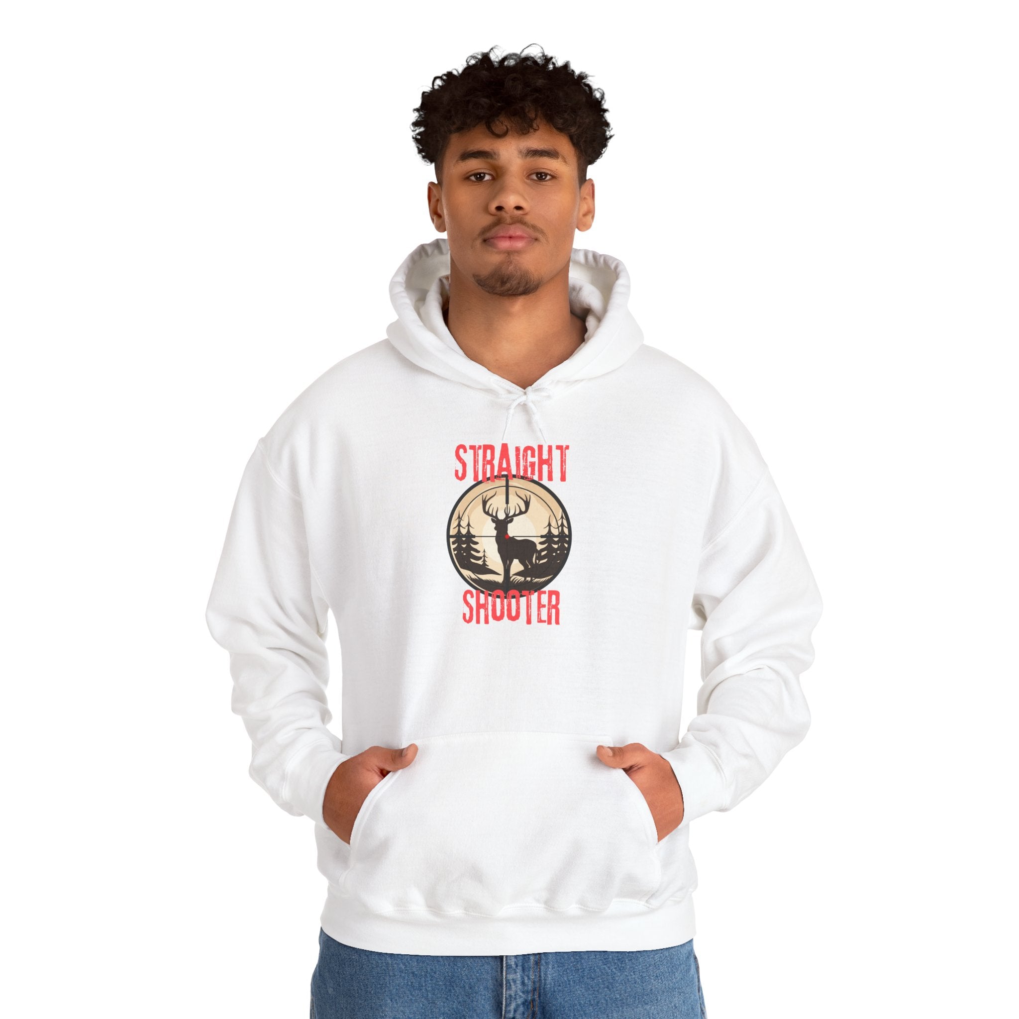 Straight Shooter Deer Hoodie - Hunting Graphic Pullover