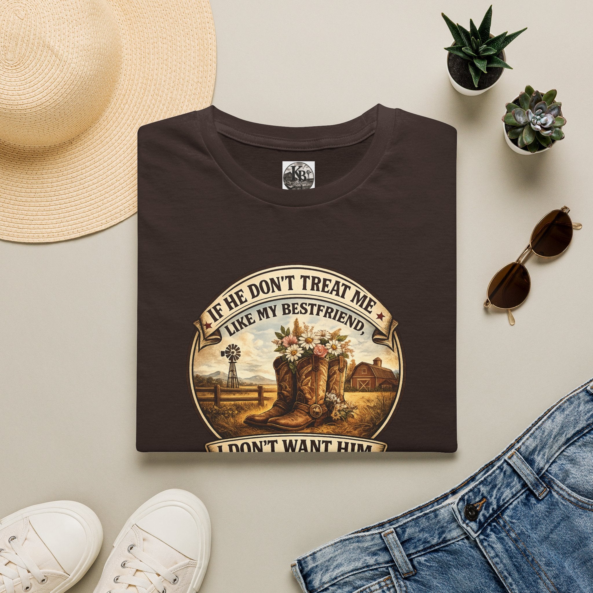 Bestfriend Quote T-Shirt — "If He Don't Treat Me Like My Bestfriend I Don't Want Him"