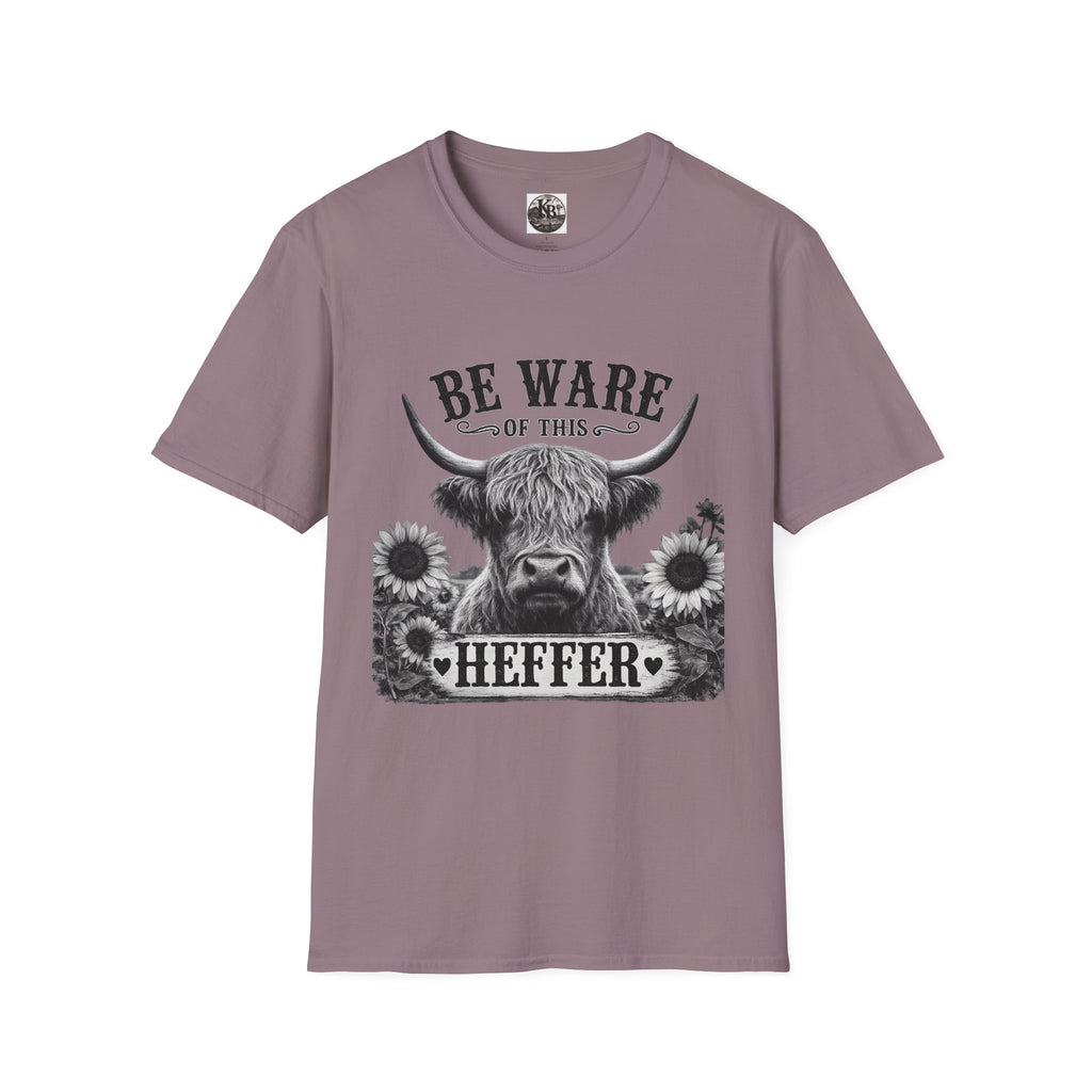 Funny Graphic T-Shirt — "Be Ware of This Heffer" Novelty Tee