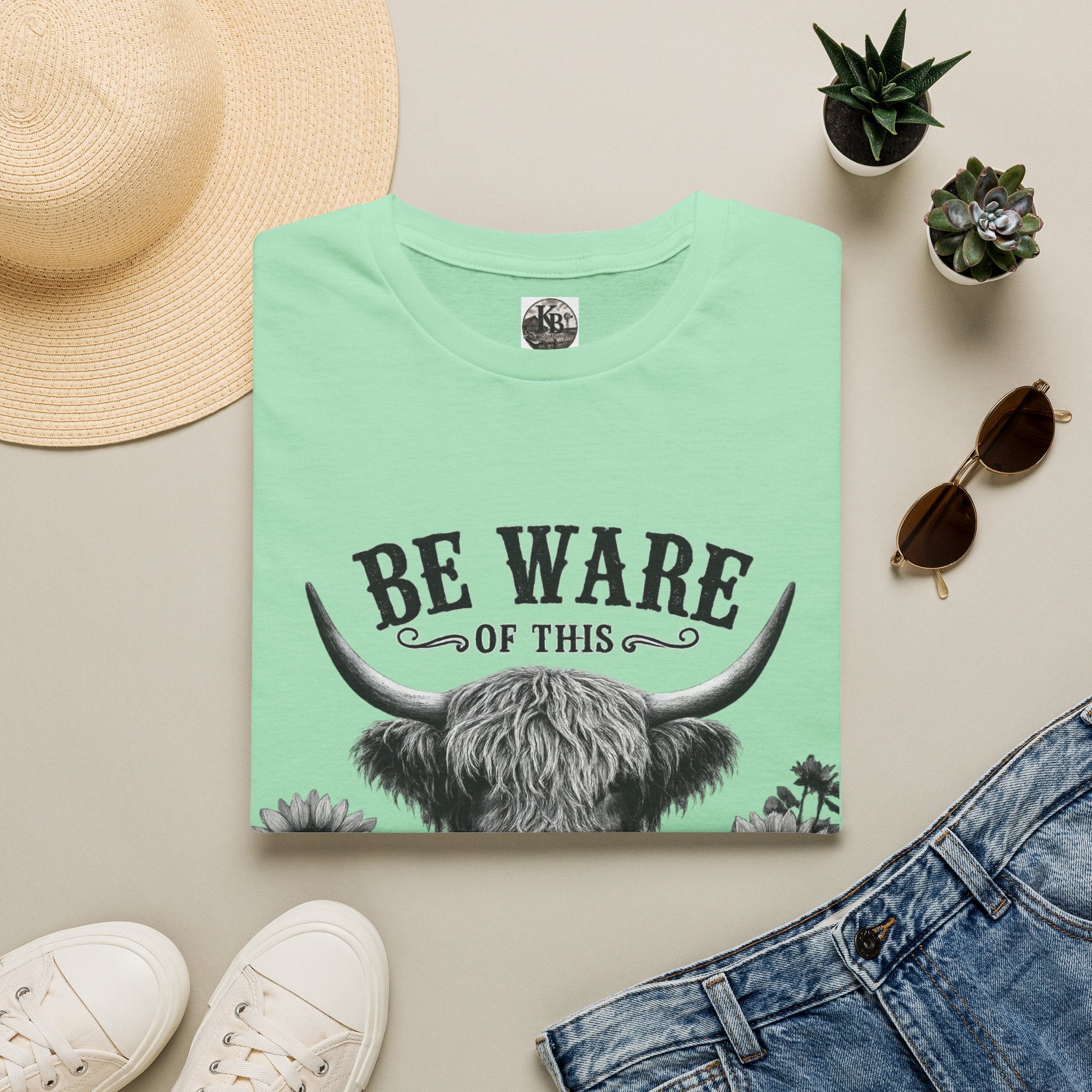 Funny Graphic T-Shirt — "Be Ware of This Heffer" Novelty Tee