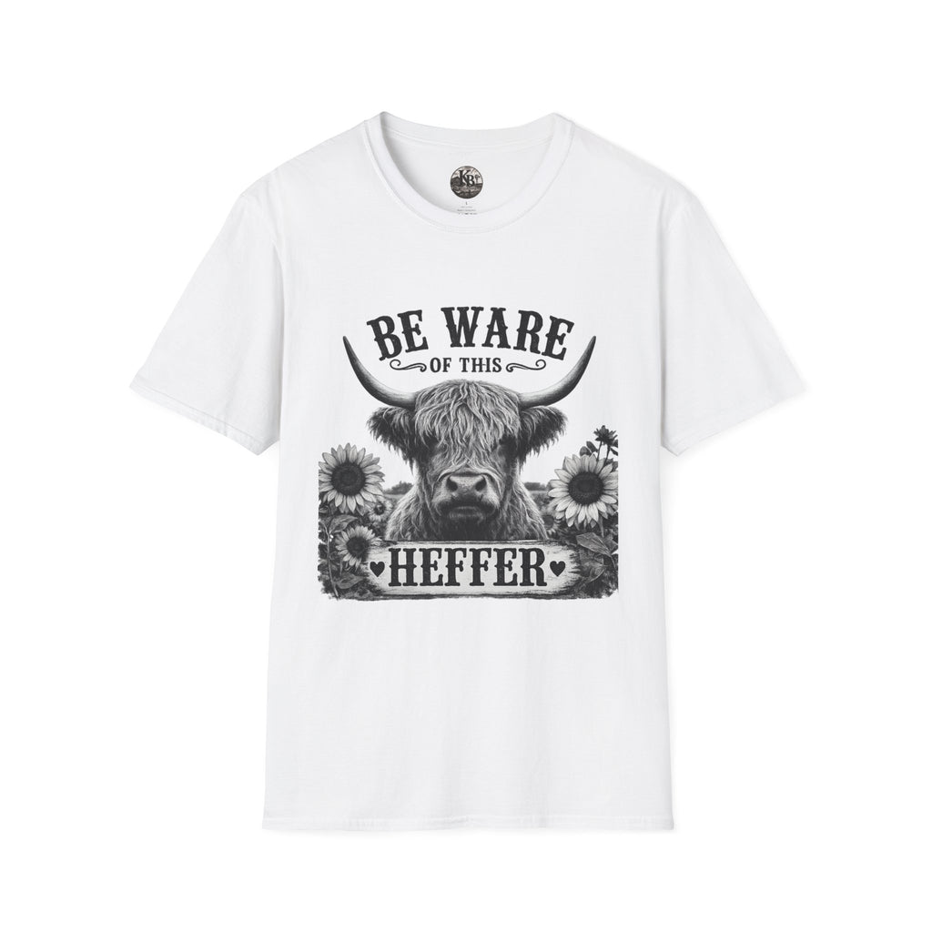 Funny Graphic T-Shirt — "Be Ware of This Heffer" Novelty Tee