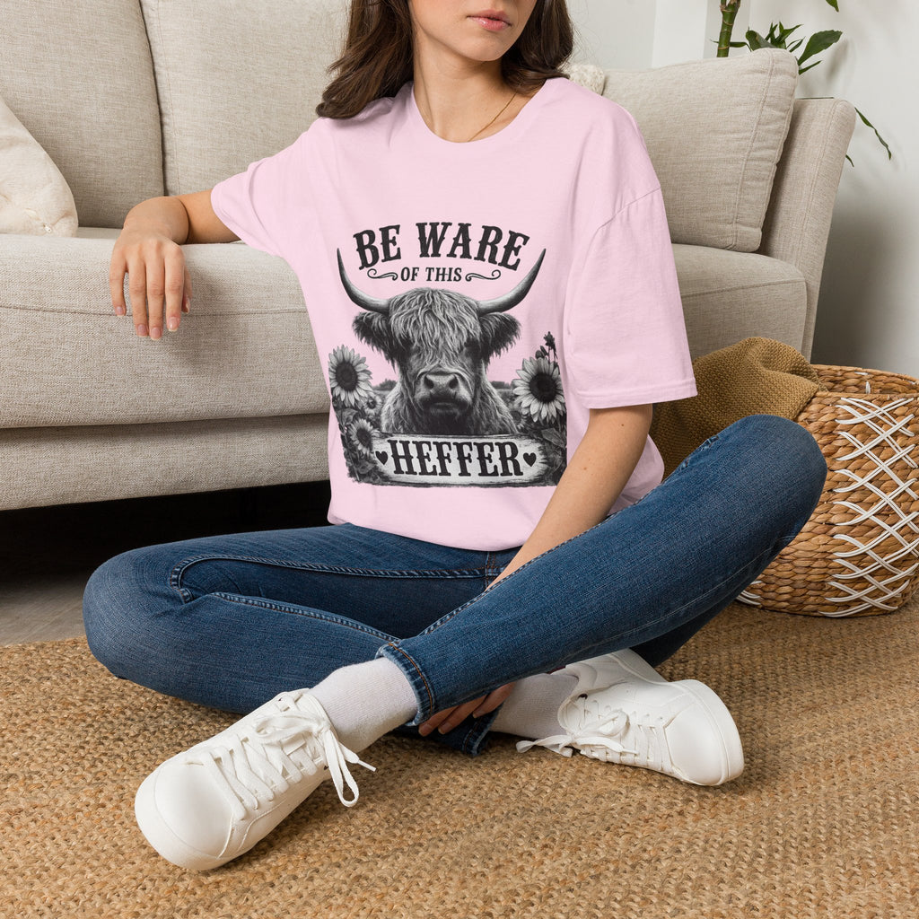 Funny Graphic T-Shirt — "Be Ware of This Heffer" Novelty Tee